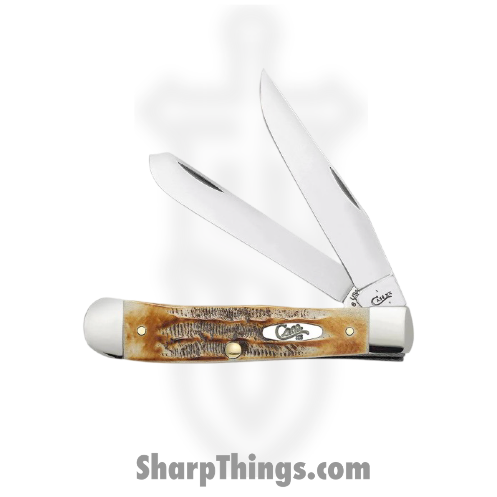 Case Cutlery - CA03573 - Trapper - Folding Knife - Tru-Sharp™ Stainless Polished Clip/Spey - 6.5 BoneStag - Brown - Image 2