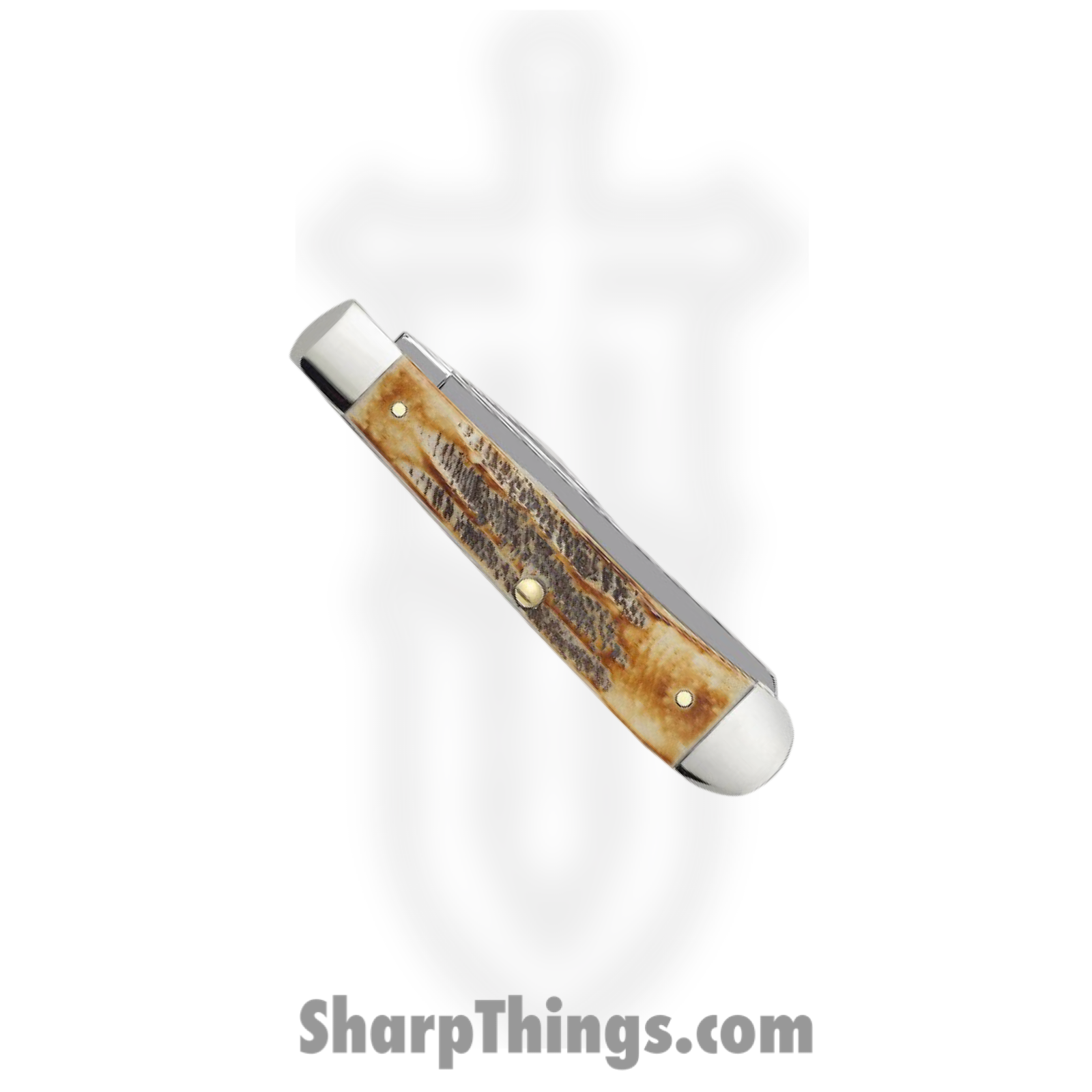 Case Cutlery - CA03573 - Trapper - Folding Knife - Tru-Sharp™ Stainless Polished Clip/Spey - 6.5 BoneStag - Brown - Image 4