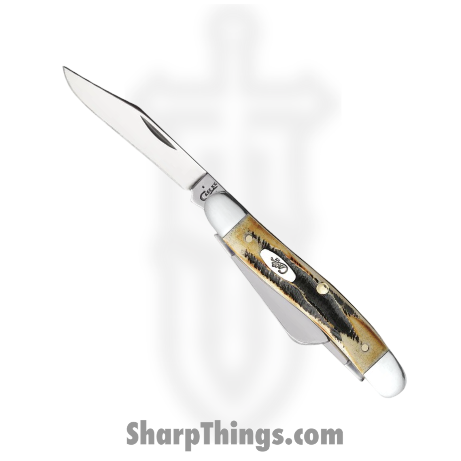 Case Cutlery - CA03578 - Medium Stockman - Folding Knife - Tru-Sharp™ Stainless Polished Clip/Sheepfoot/Spey - 6.5 Bonestag - Brown