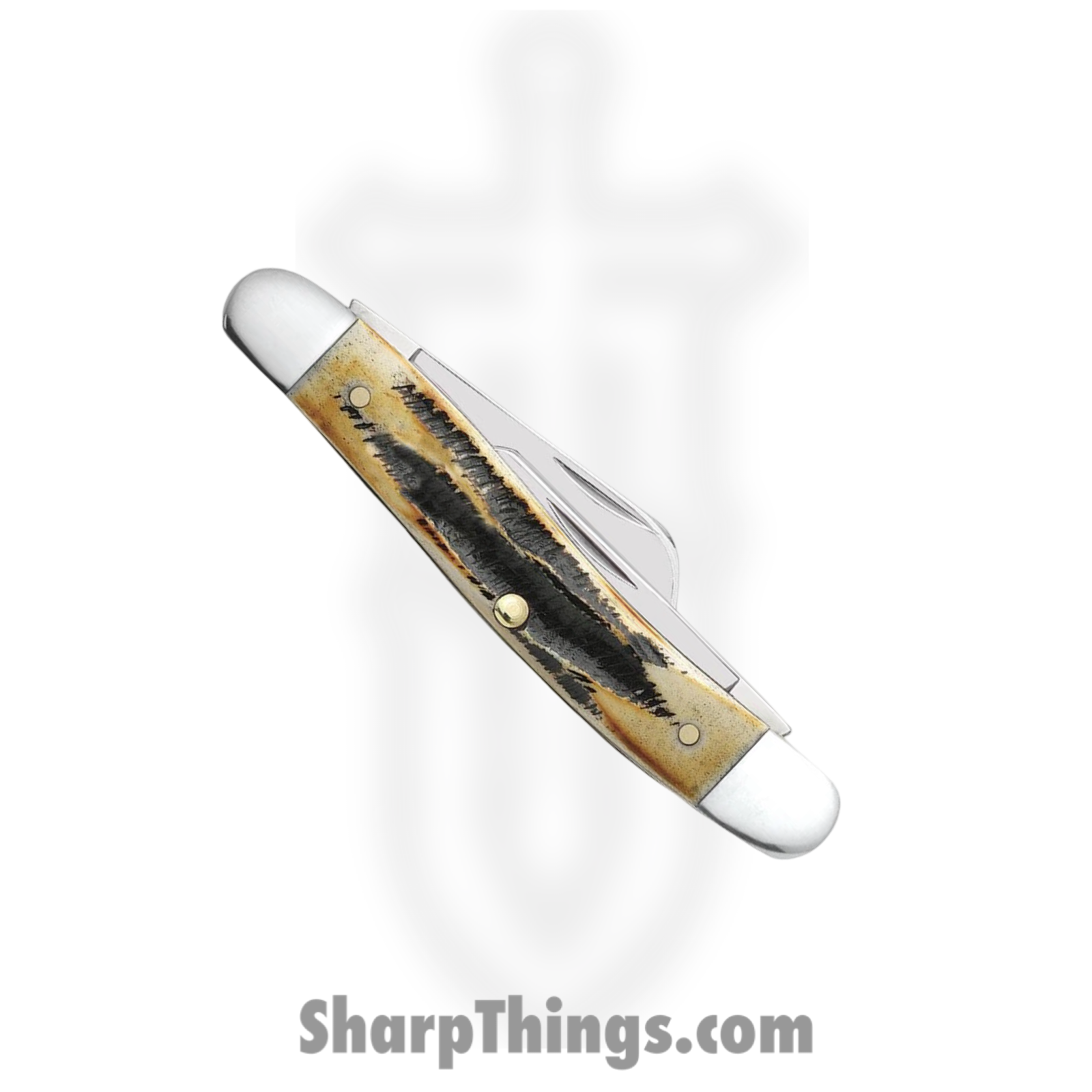 Case Cutlery - CA03578 - Medium Stockman - Folding Knife - Tru-Sharp™ Stainless Polished Clip/Sheepfoot/Spey - 6.5 Bonestag - Brown - Image 4