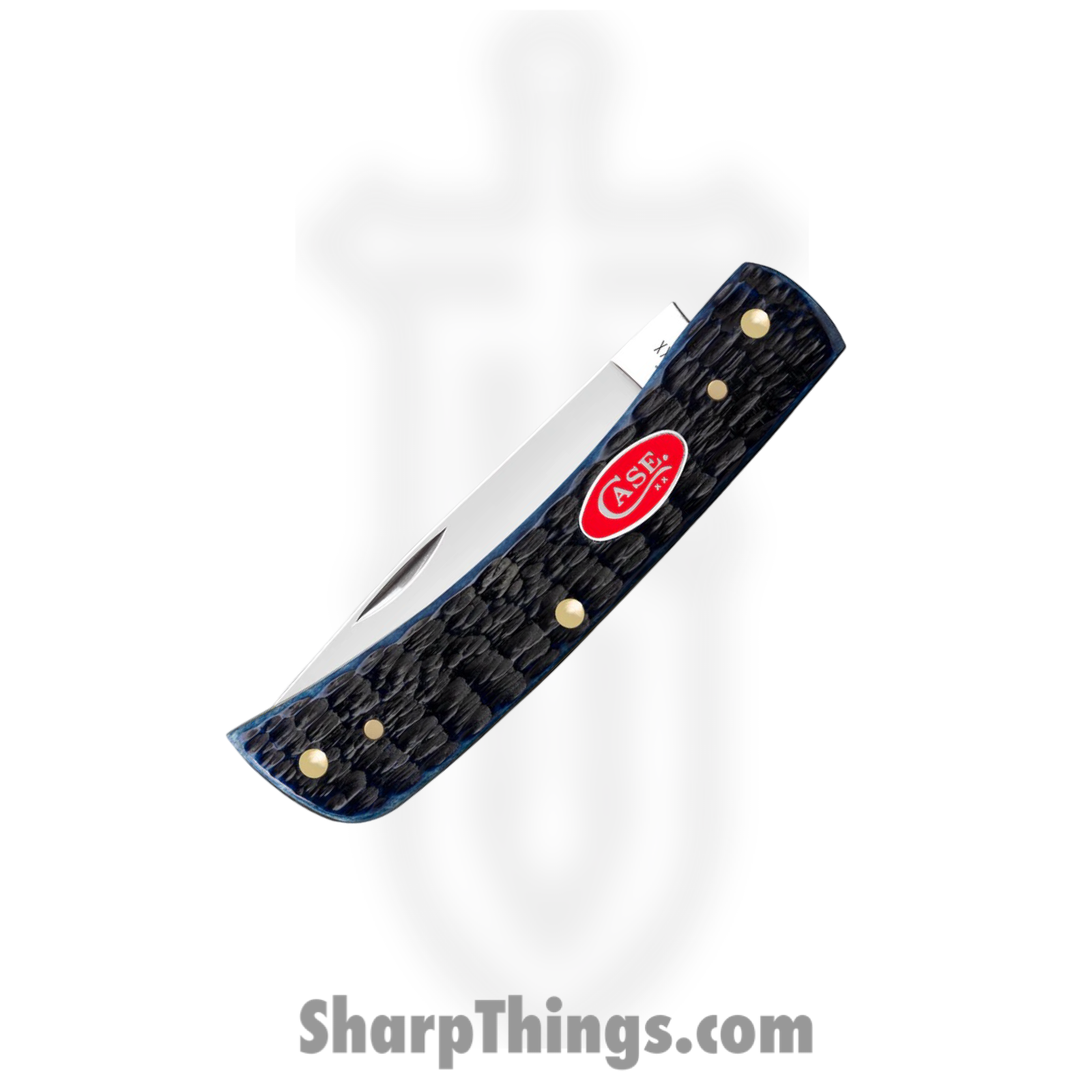 Case Cutlery - CA06890 - Sod Buster Jr - Folding Knife - Tru-Sharp™ Stainless Polished Skinner - Jigged Bone - Blue - Image 3