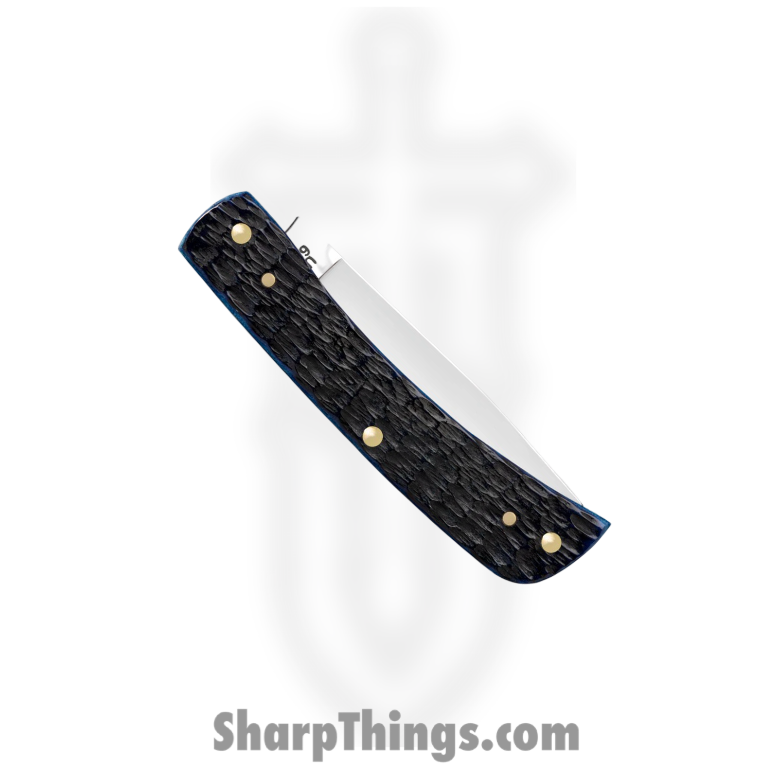 Case Cutlery - CA06890 - Sod Buster Jr - Folding Knife - Tru-Sharp™ Stainless Polished Skinner - Jigged Bone - Blue - Image 4