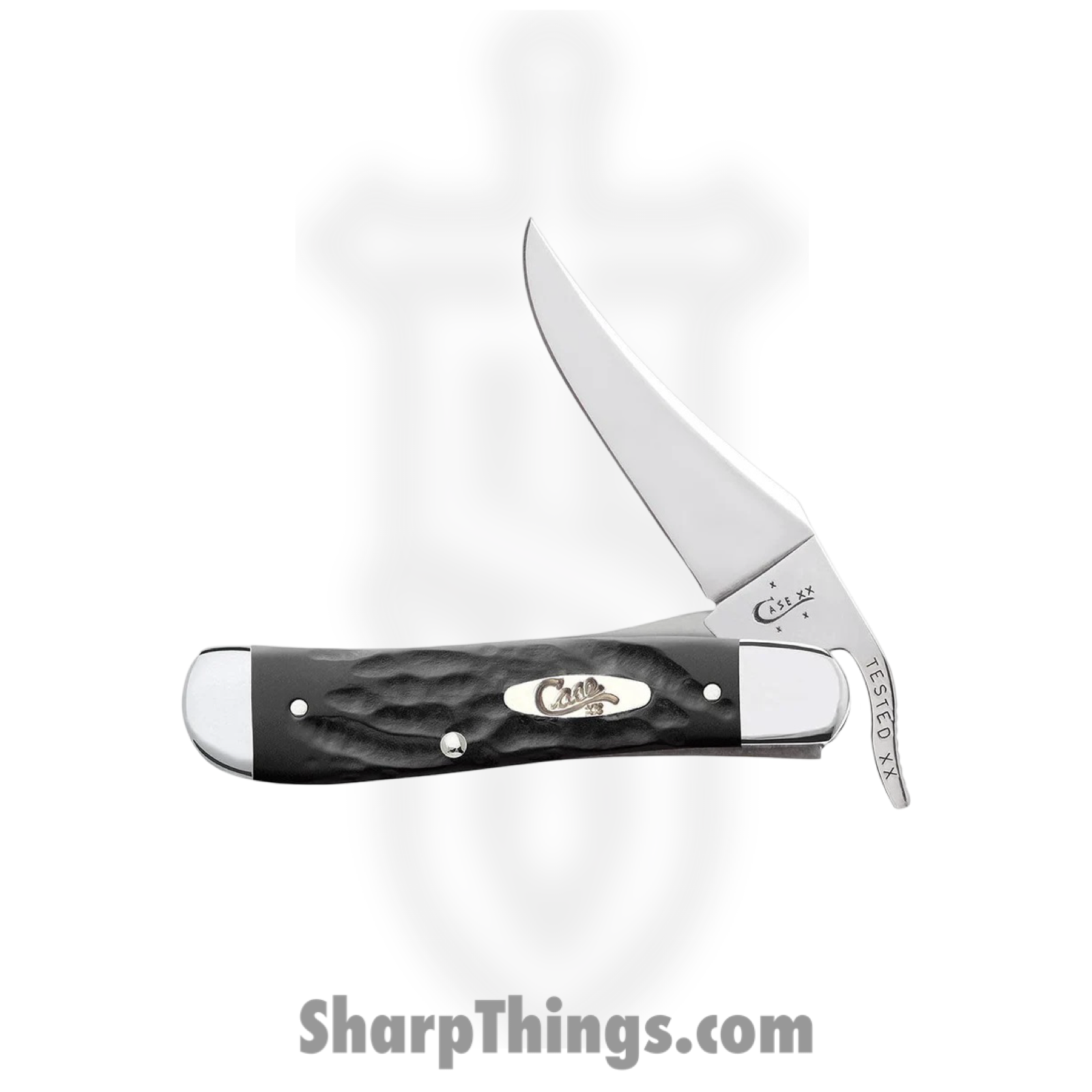 Case Cutlery - CA18224 - RussLock - Folding Knife - Tru-Sharp™ Stainless Polished Clip Point - Jigged Synthetic - Black - Image 2