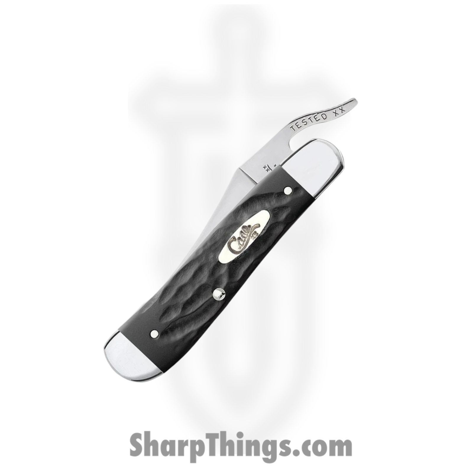 Case Cutlery - CA18224 - RussLock - Folding Knife - Tru-Sharp™ Stainless Polished Clip Point - Jigged Synthetic - Black - Image 3