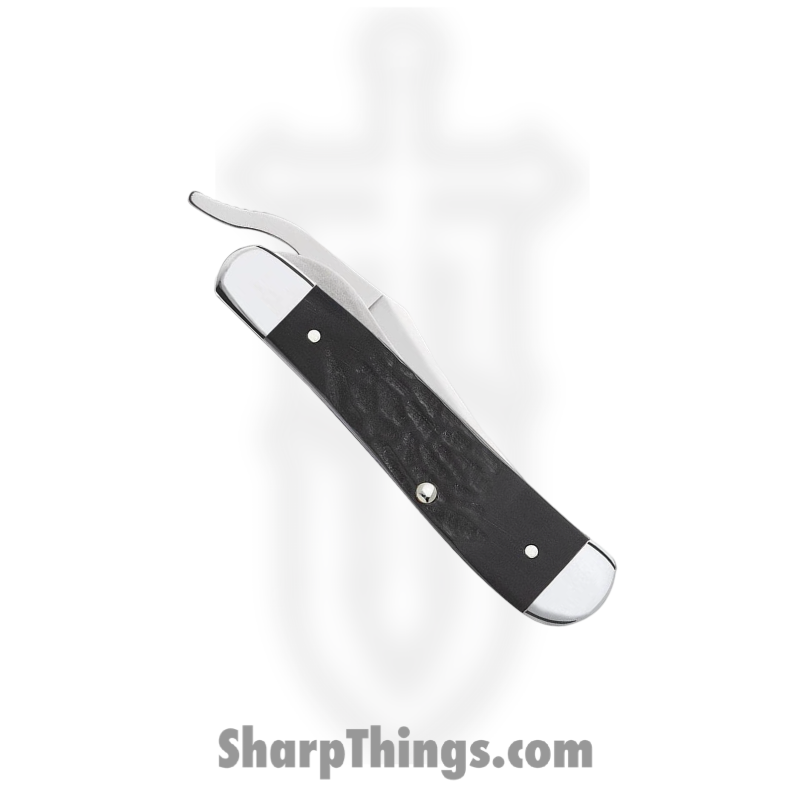 Case Cutlery - CA18224 - RussLock - Folding Knife - Tru-Sharp™ Stainless Polished Clip Point - Jigged Synthetic - Black - Image 4
