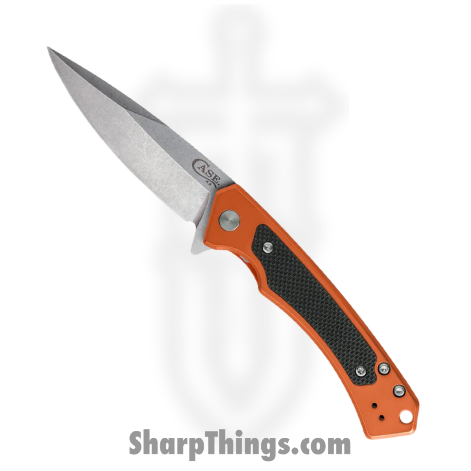 Case Cutlery - CA25886 - Marilla - Folding Knife - S35VN Satin Drop Point - Aluminum with G10 Inlay - Orange Black