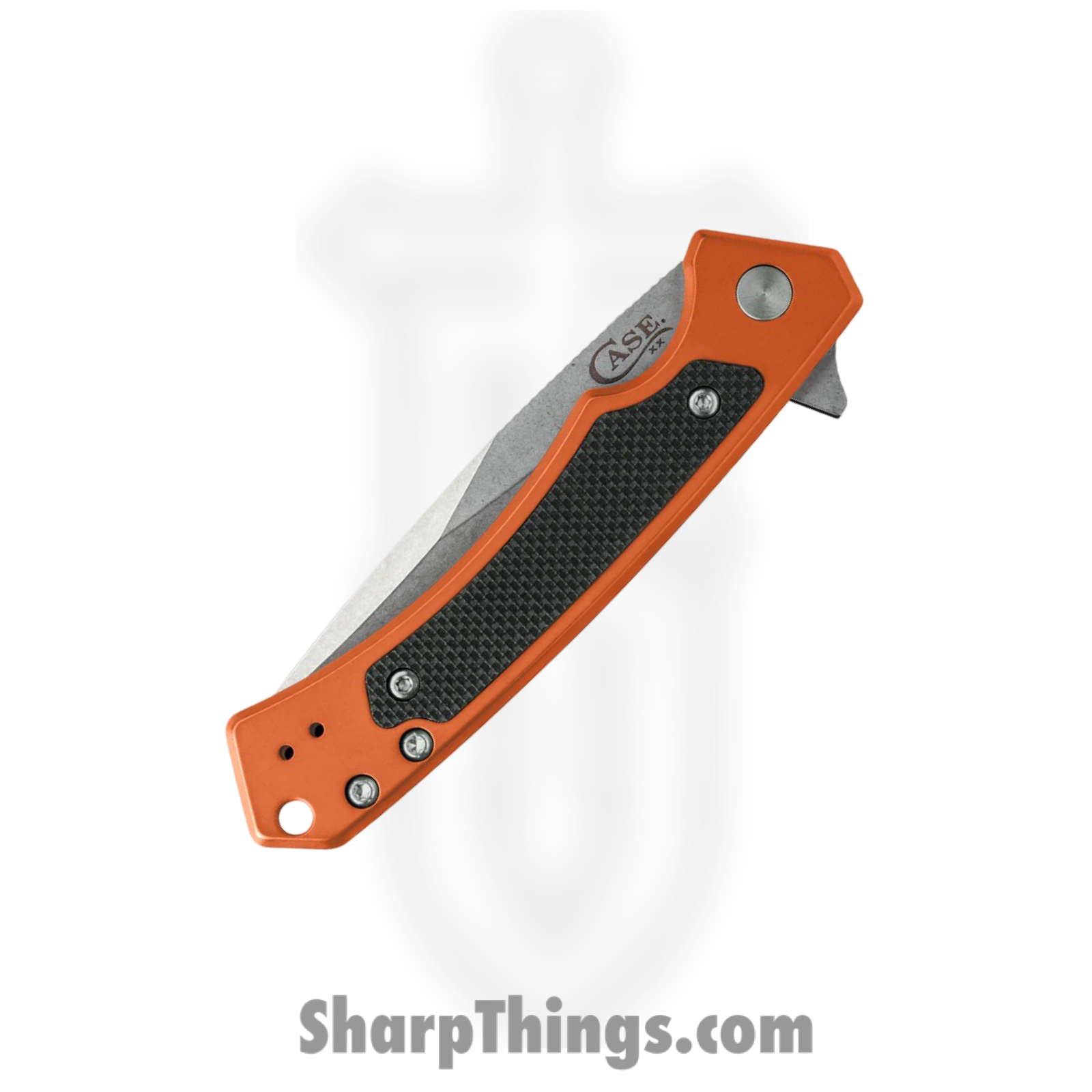 Case Cutlery - CA25886 - Marilla - Folding Knife - S35VN Satin Drop Point - Aluminum with G10 Inlay - Orange Black - Image 4