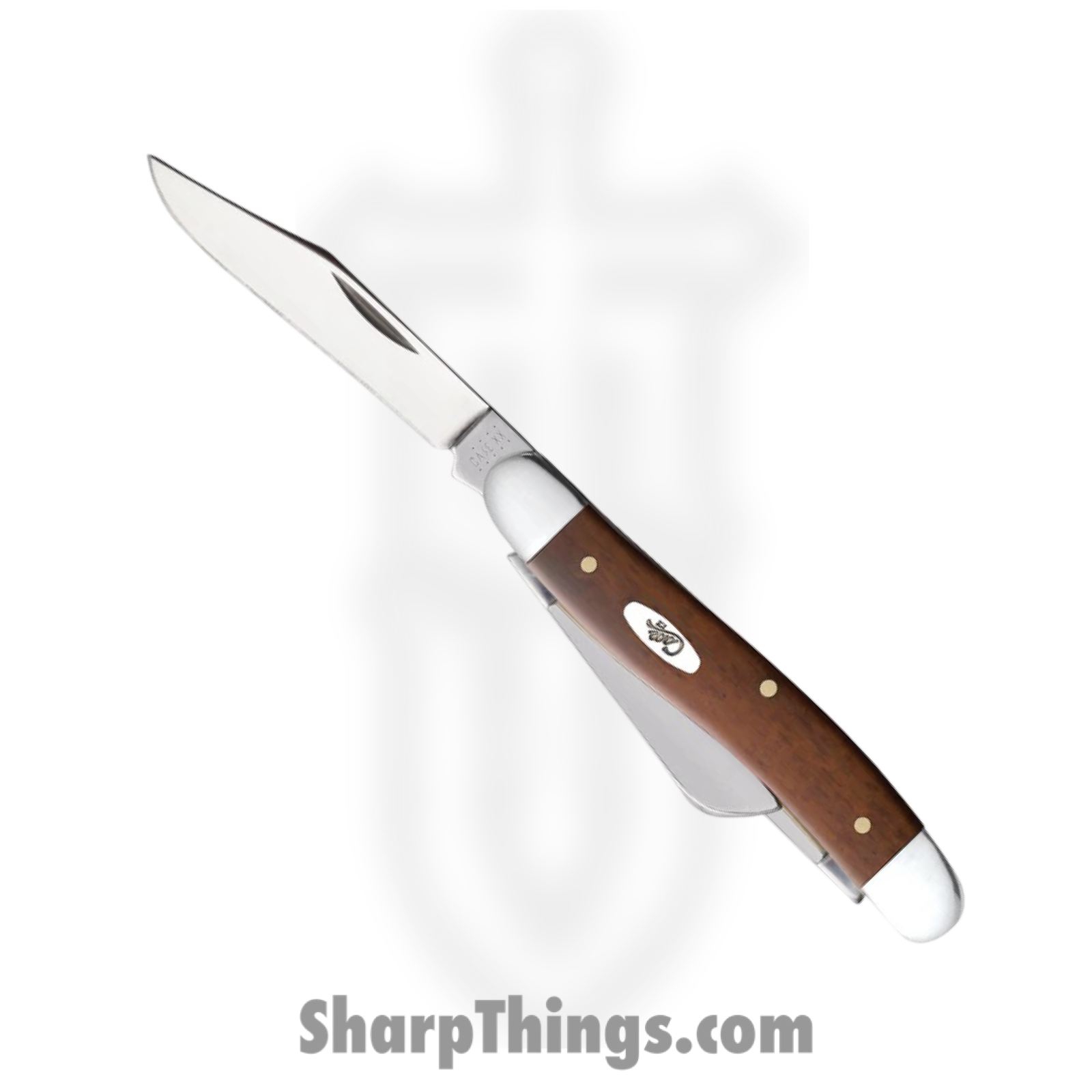 Case Cutlery - CA28701 - Medium Stockman - Folding Knife - Tru-Sharp™ Stainless Polished Clip/Sheepfoot/Spey - Chestnut Bone - Brown