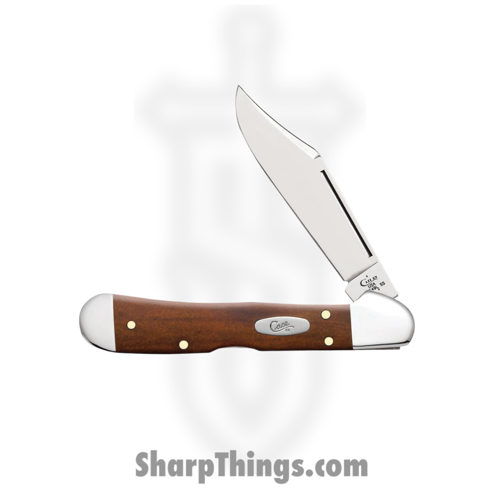 Case Cutlery - CA28704 - Mini CopperLock - Folding Knife - Tru-Sharp™ Stainless Polished Clip Point - Chestnut Bone - Brown - Image 2