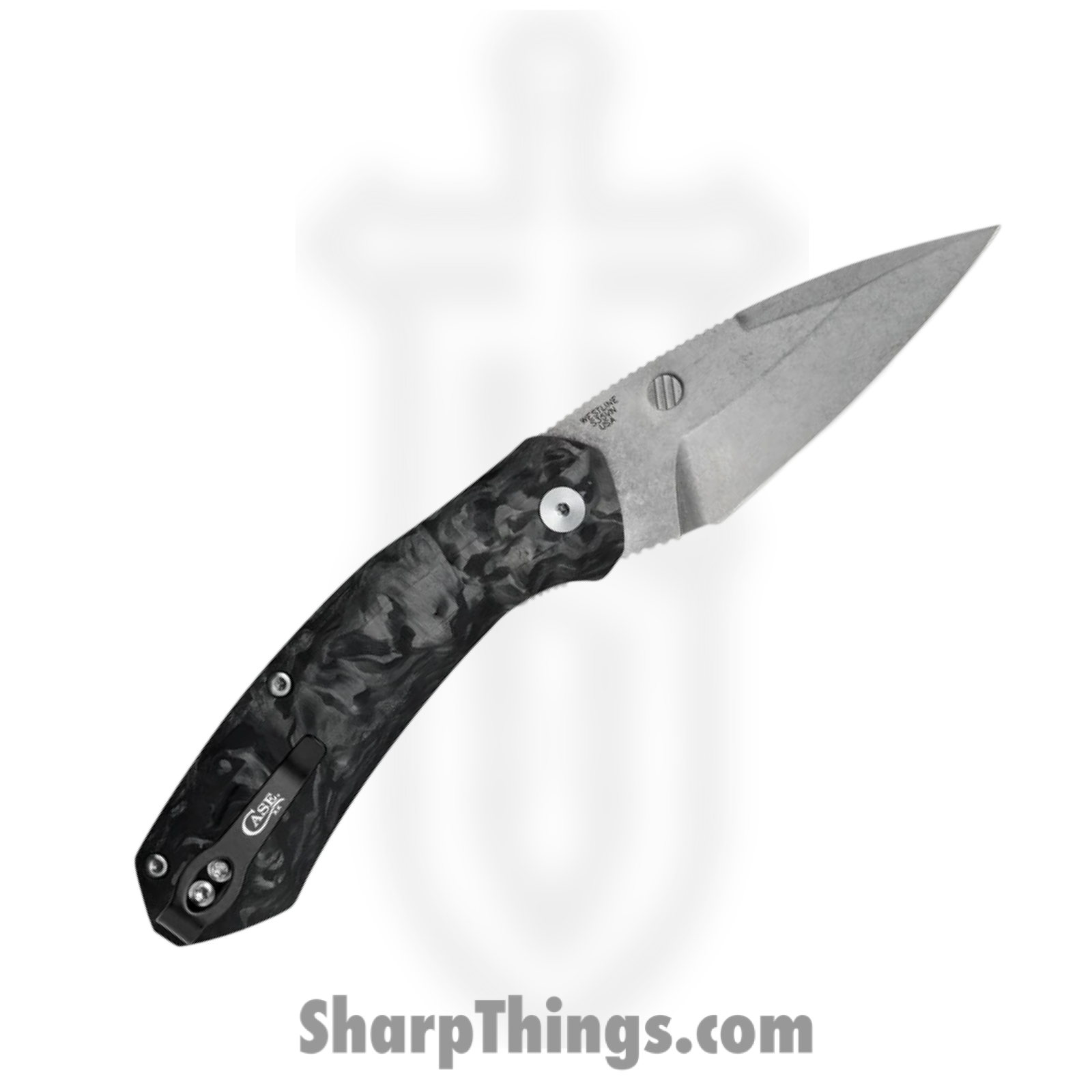 Case Cutlery - CA36554 - Westline - Folding Knife - S35VN Two Tone Drop Point - Carbon Fiber - Black - Image 2