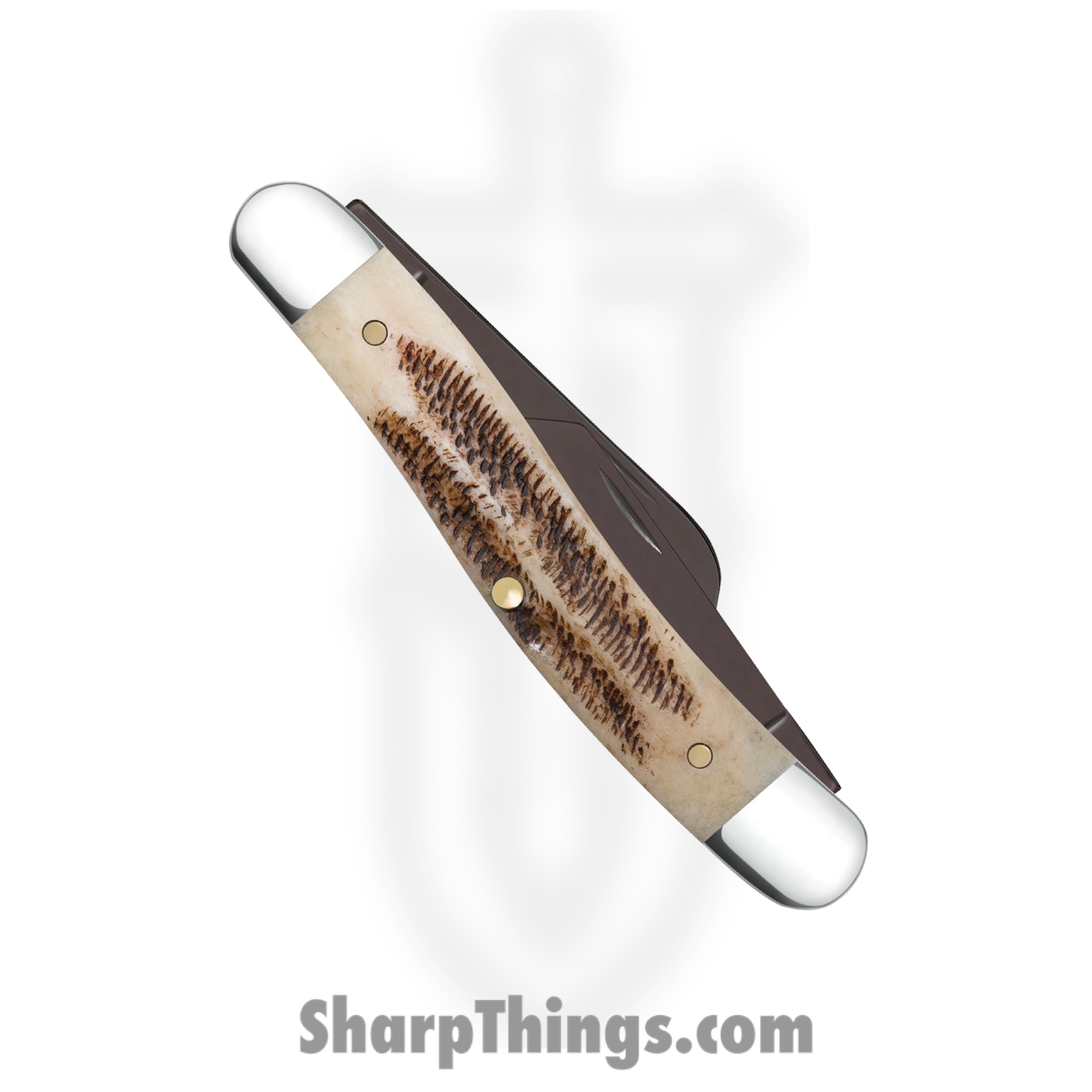 Case Cutlery - CA36743 - Stockman - Folding Knife - Stainless Coated Clip/Sheepsfoot/Spey - Vintage Bone - Brown White - Image 4
