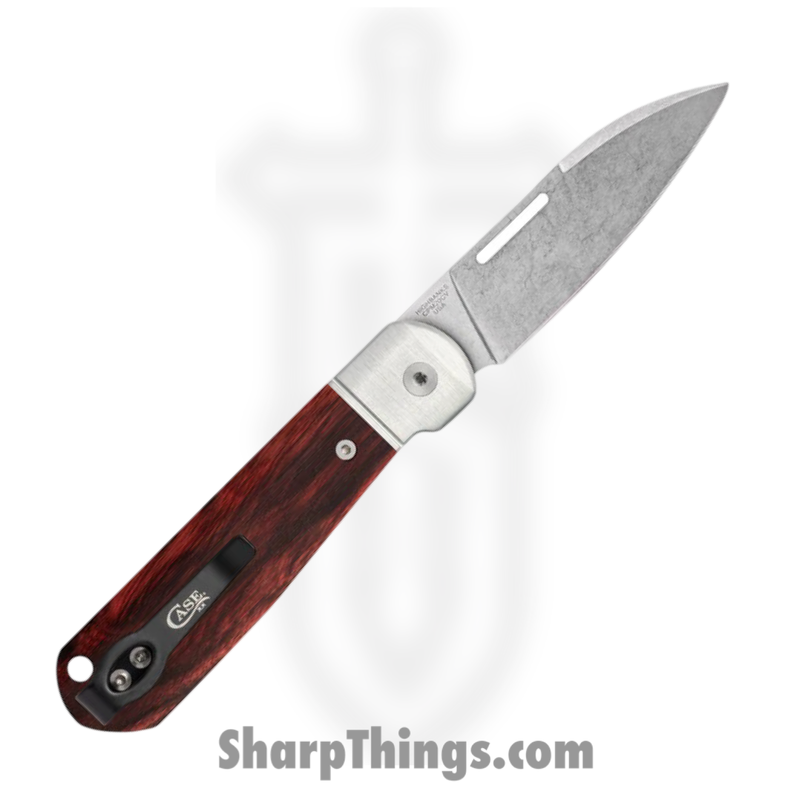 Case Cutlery - CA42229 - Highbanks - Folding Knife - CPM 20CV Two Tone Modified Wharncliffe - Rosewood Aluminum Bolsters - Brown - Image 2