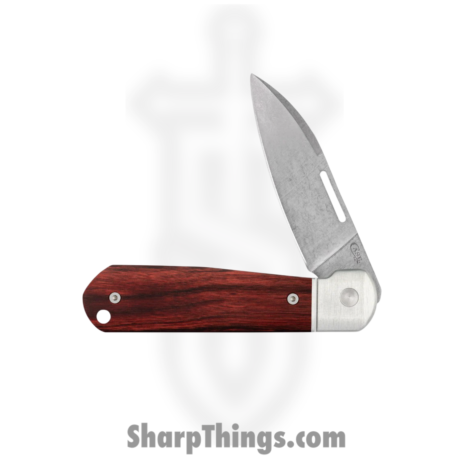 Case Cutlery - CA42229 - Highbanks - Folding Knife - CPM 20CV Two Tone Modified Wharncliffe - Rosewood Aluminum Bolsters - Brown - Image 3