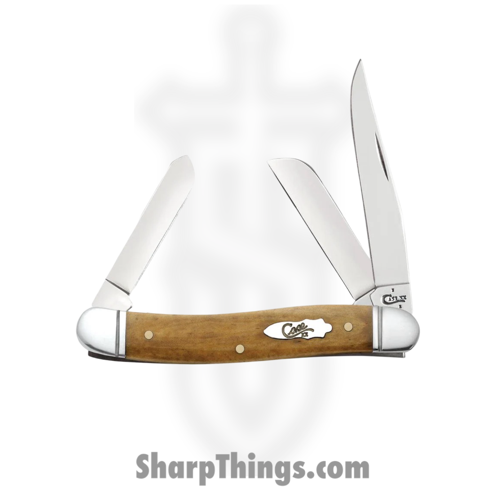 Case Cutlery - CA58185 - Medium Stockman - Folding Knife - Tru-Sharp™ Stainless Polished Clip/Sheepfoot/Spey - Antique Bone - Brown - Image 2