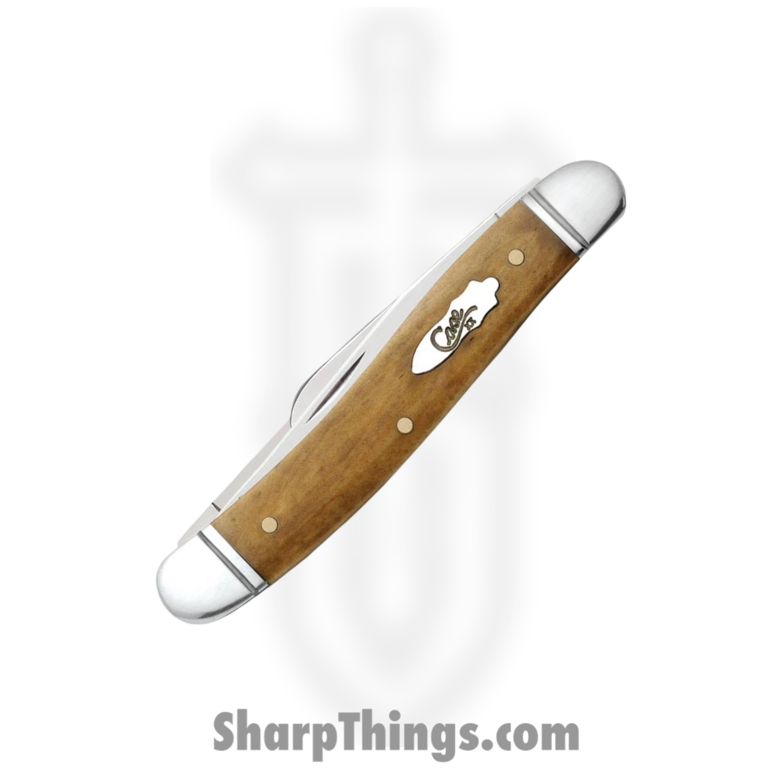Case Cutlery - CA58185 - Medium Stockman - Folding Knife - Tru-Sharp™ Stainless Polished Clip/Sheepfoot/Spey - Antique Bone - Brown - Image 3