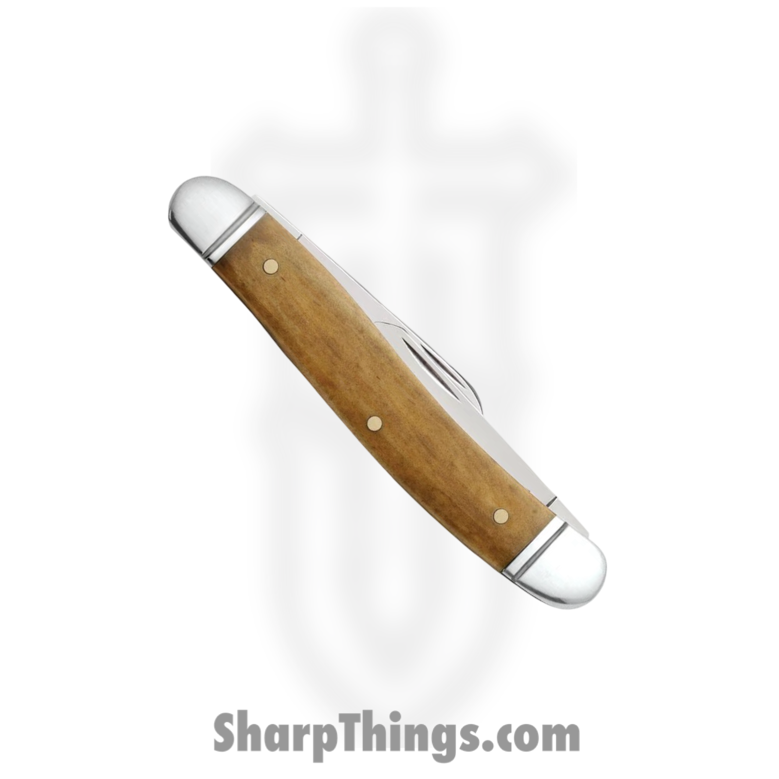 Case Cutlery - CA58185 - Medium Stockman - Folding Knife - Tru-Sharp™ Stainless Polished Clip/Sheepfoot/Spey - Antique Bone - Brown - Image 4