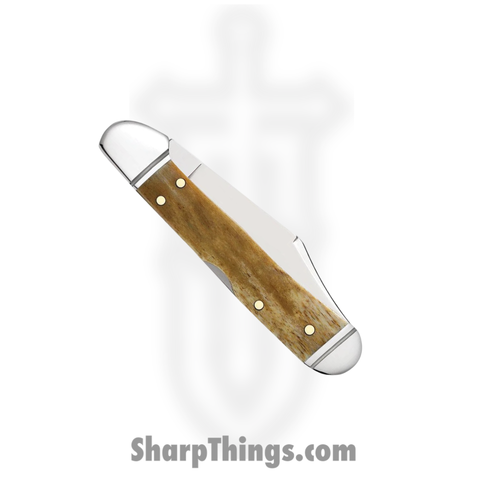 Case Cutlery - CA58186 - Mini CopperLock - Folding Knife - Tru-Sharp Stainless Polished Clip Point - Smooth Antique Bone - Tan - Image 4