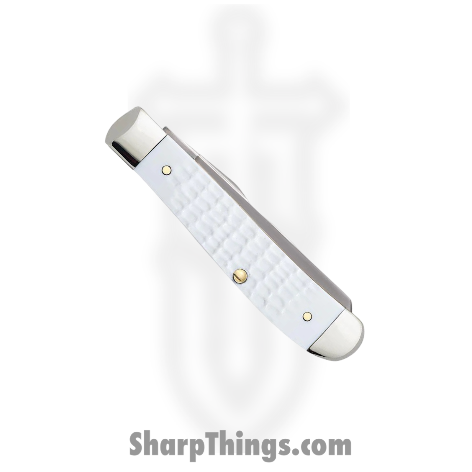 Case Cutlery - CA60186 - Mini Trapper - Folding Knife - Tru-Sharp™ Stainless Polished Clip/Spey - Jigged Synthetic - White - Image 4