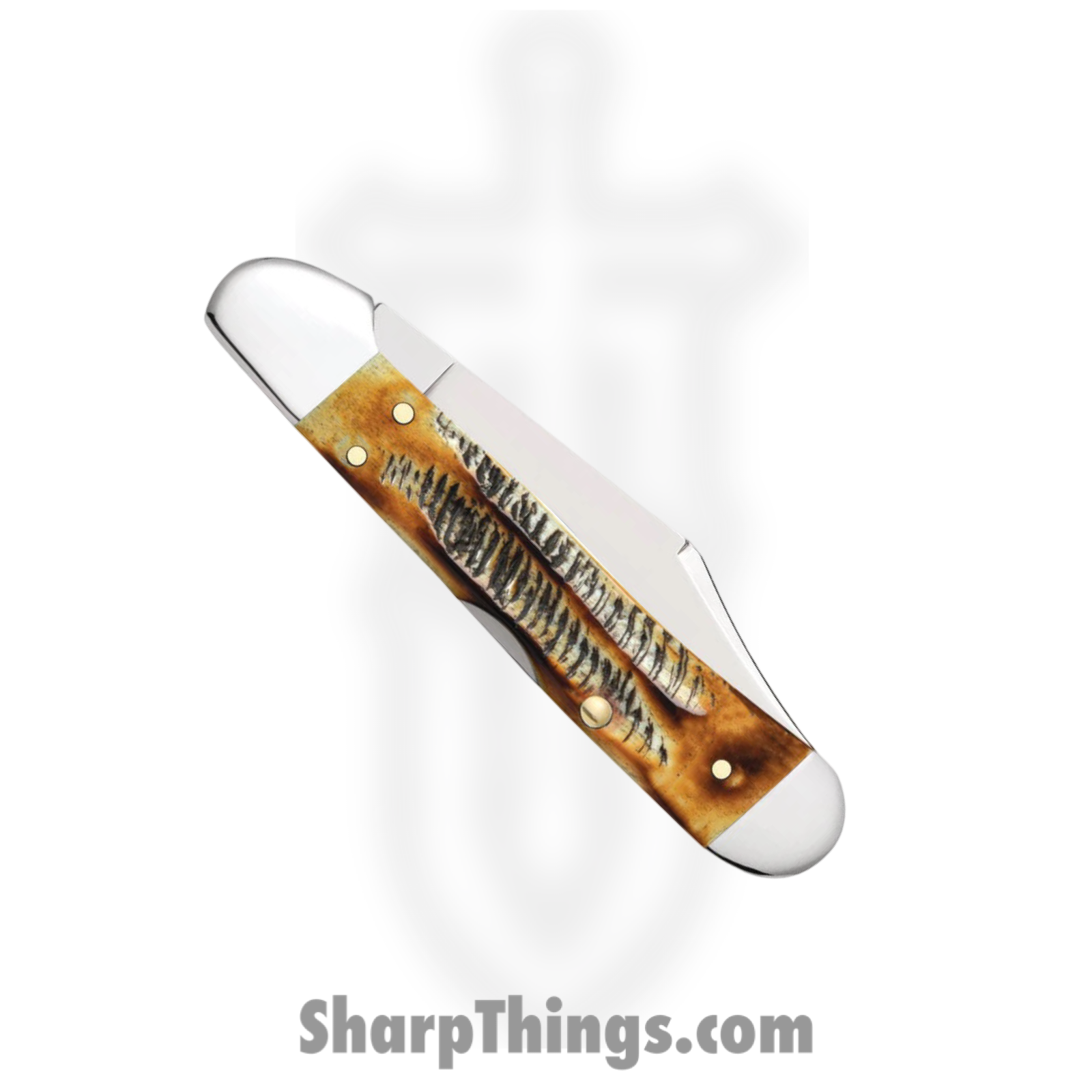 Case Cutlery - CA65327 - Mini CopperLock - Folding Knife - Tru-Sharp™ Stainless Polished Clip Point - 6.5 Bonestag - Brown - Image 4