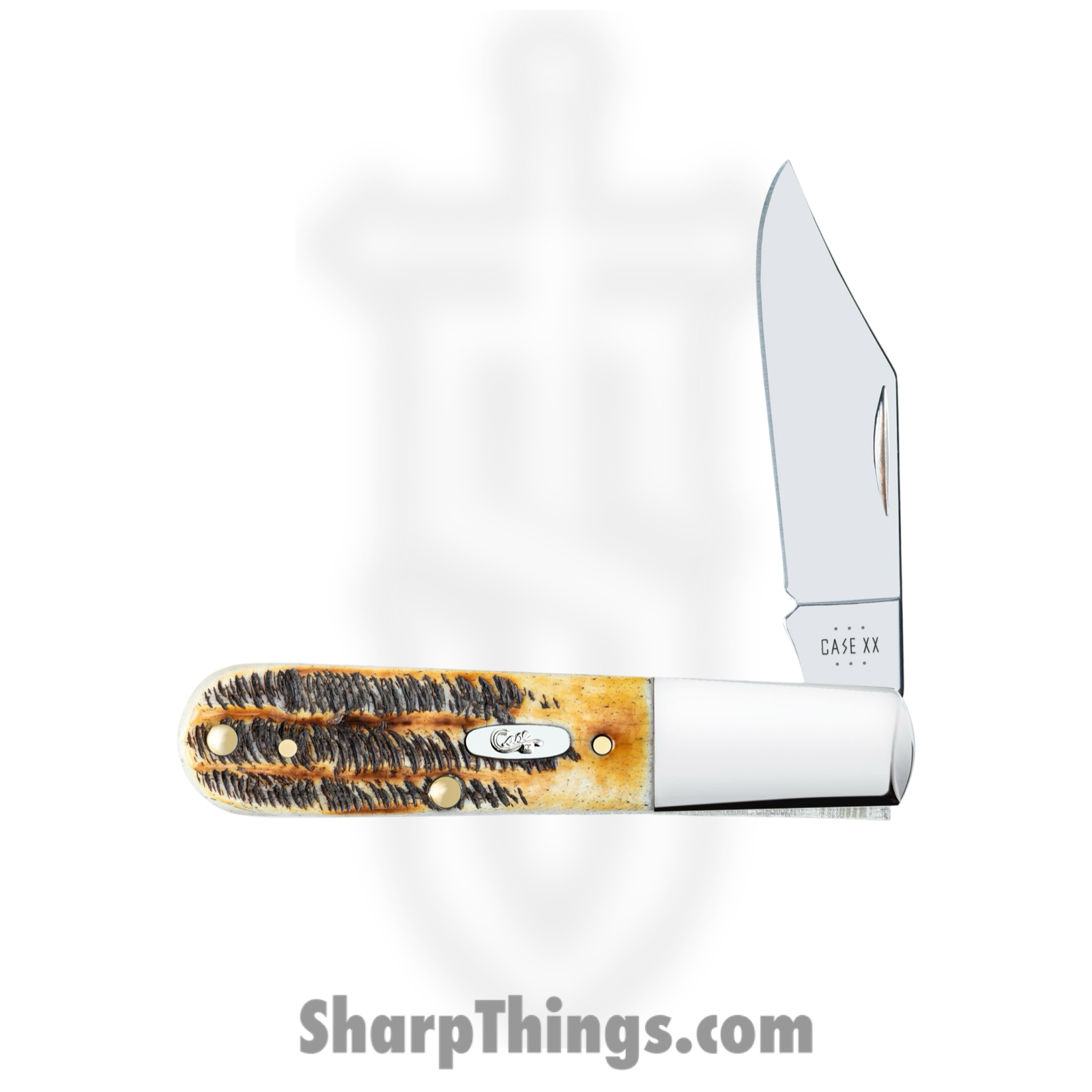 Case Cutlery - CA65339 - Barlow - Folding Knife - Stainless Polished Clip Point - BoneStag - Brown Black - Image 2