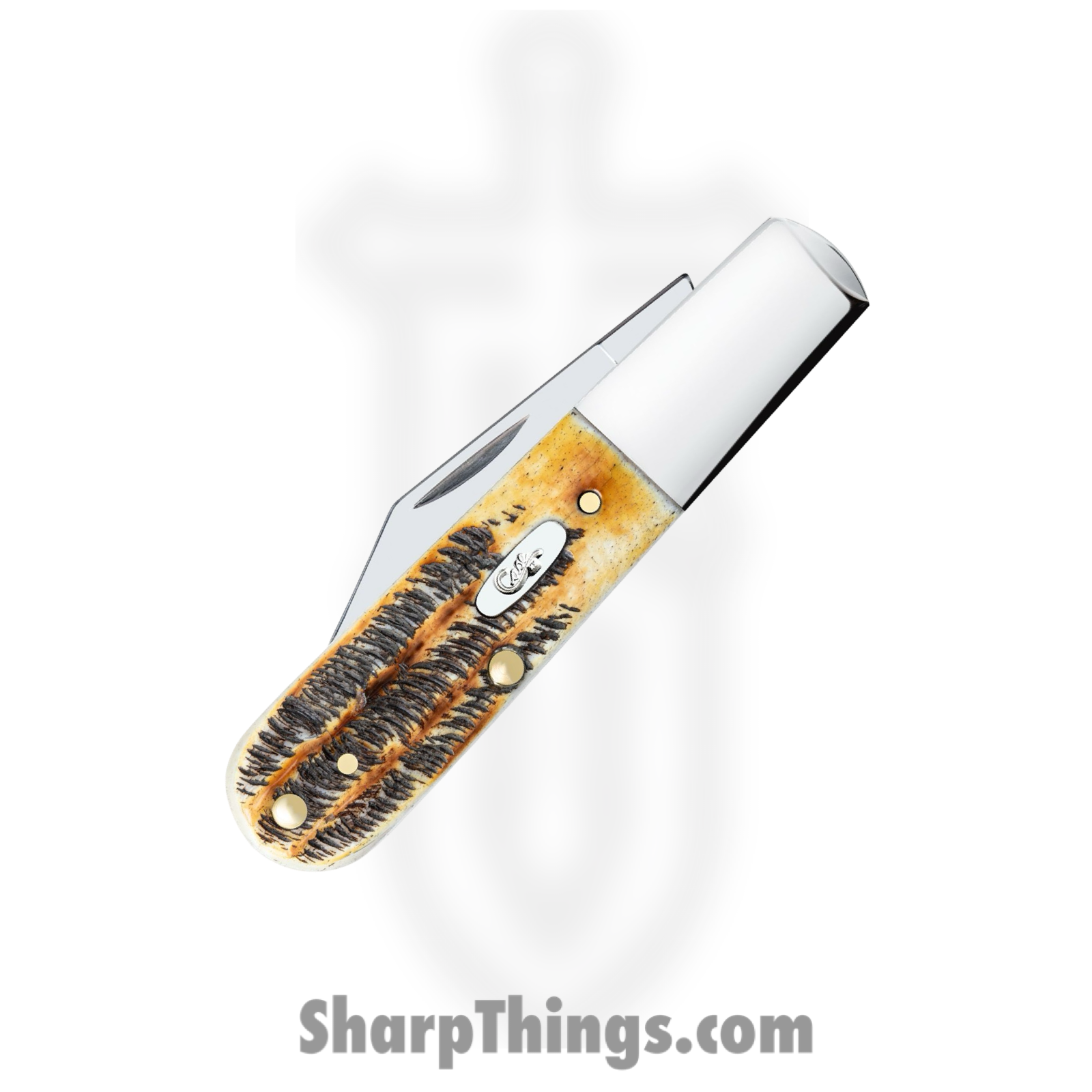 Case Cutlery - CA65339 - Barlow - Folding Knife - Stainless Polished Clip Point - BoneStag - Brown Black - Image 3