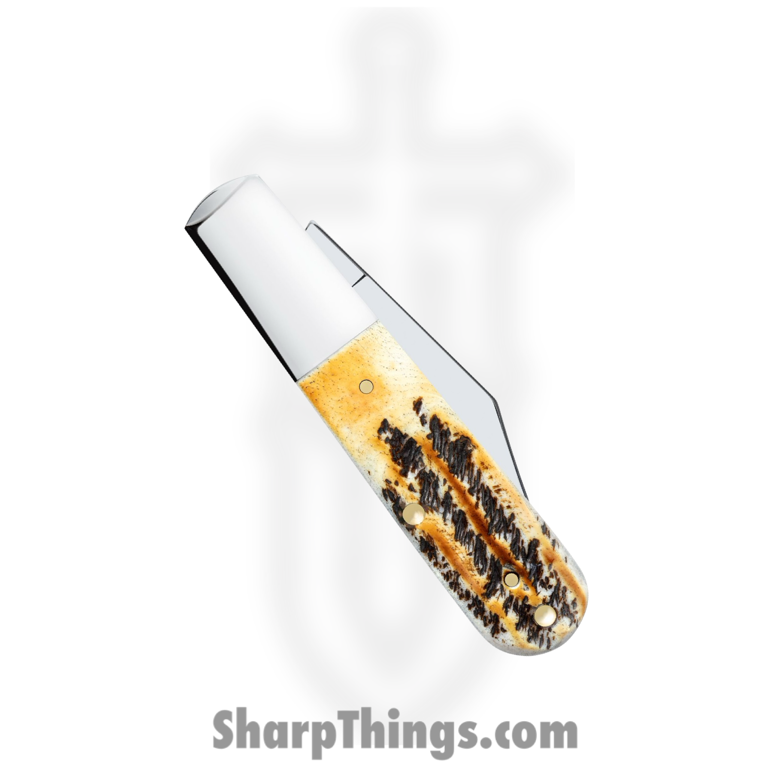 Case Cutlery - CA65339 - Barlow - Folding Knife - Stainless Polished Clip Point - BoneStag - Brown Black - Image 4