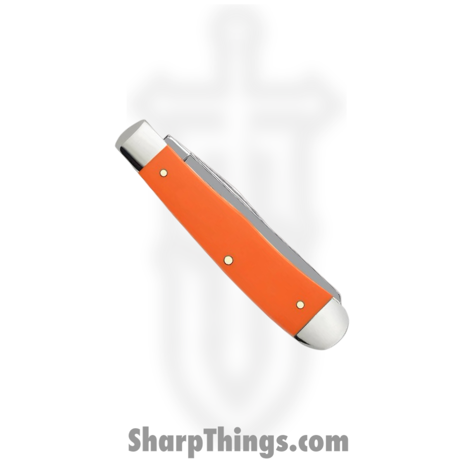 Case Cutlery - CA80500 - Trapper - Folding Knife - Tru-Sharp Stainless Polished Clip Spey - Synthetic - Orange - Image 4