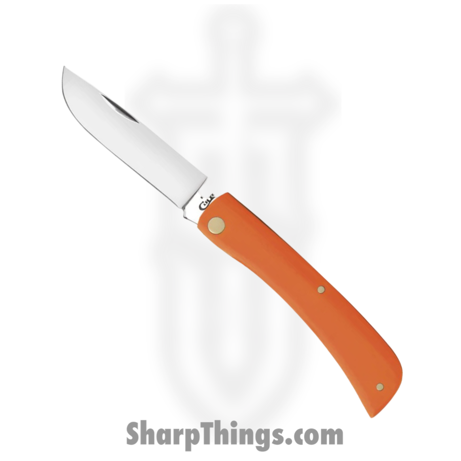 Case Cutlery - CA80502 - Sod Buster Jr - Folding Knife - Tru-Sharp Stainless Polished Skinner - Smooth Synthetic - Orange
