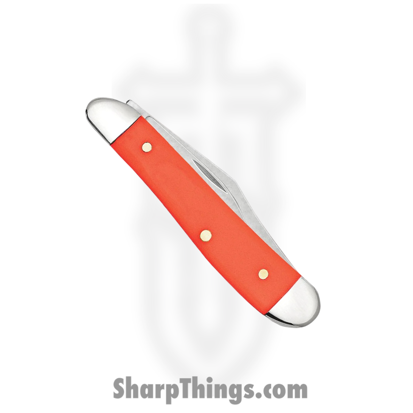 Case Cutlery - CA80504 - Peanut - Folding Knife - Tru-Sharp™ Stainless Polished Clip/Pen - Synthetic - Orange - Image 4