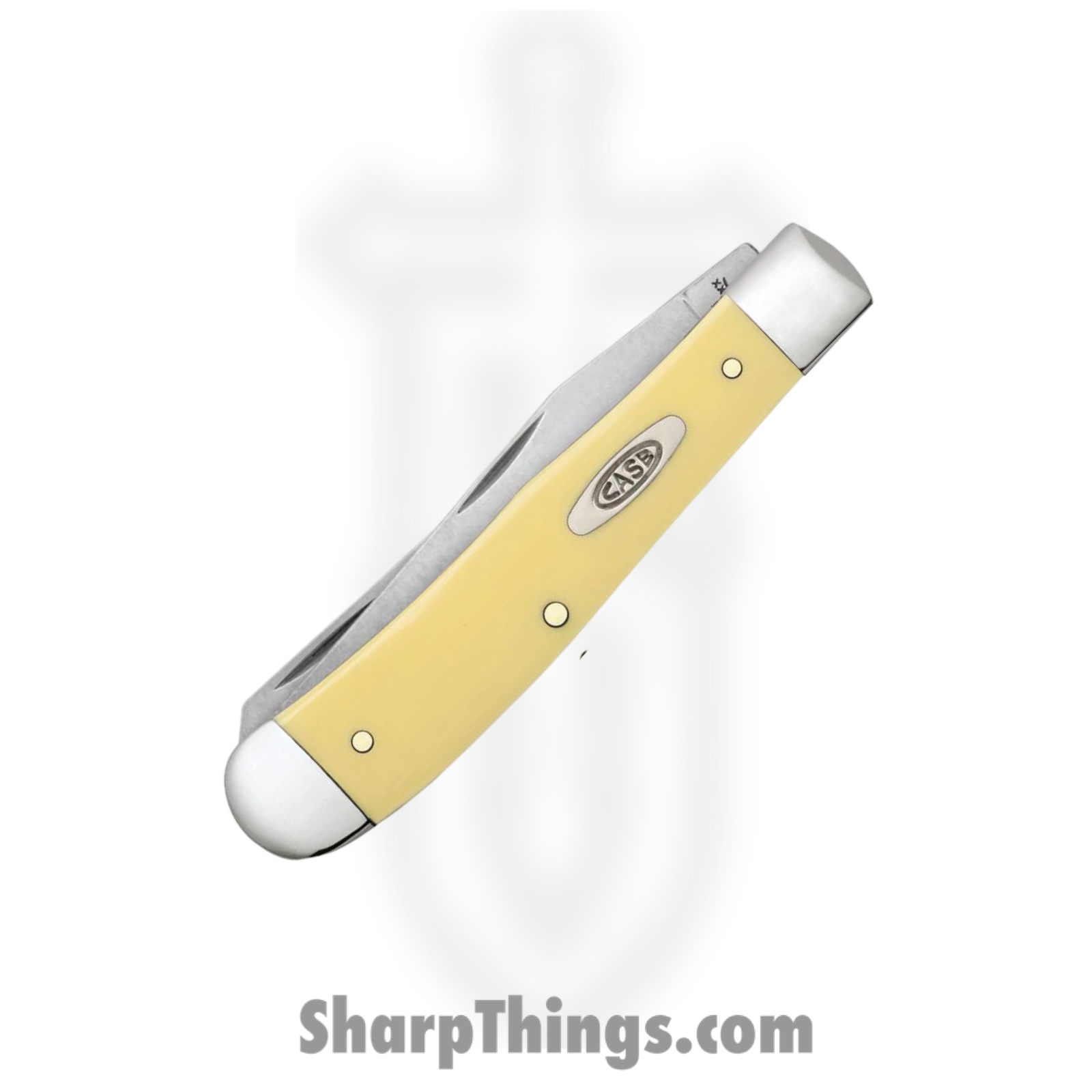 Case Cutlery - CA81091 - Trapper w/ Clip - Folding Knife - Tru-Sharp™ Stainless Polished Clip/Spey - Synthetic - Yellow - Image 3