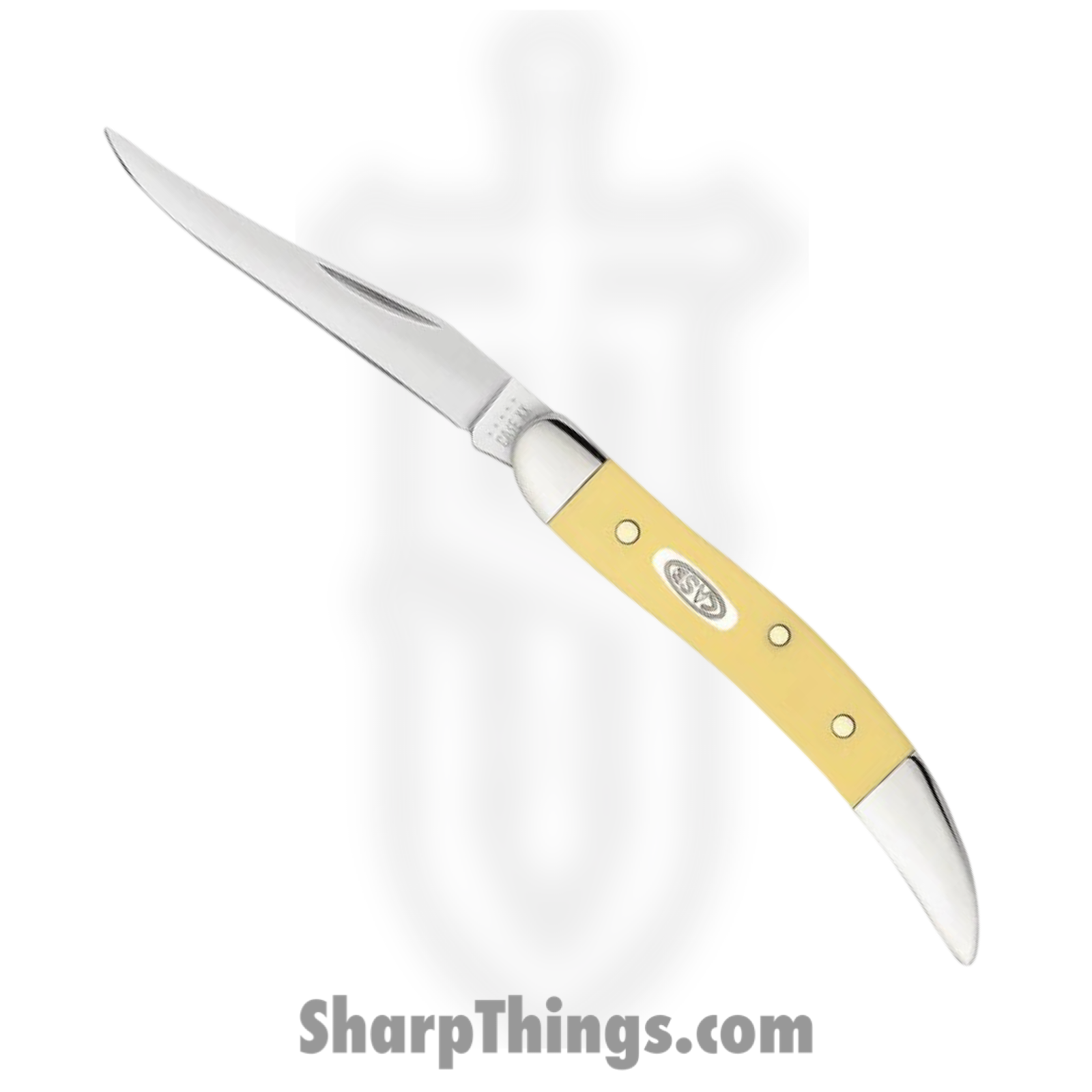 Case Cutlery - CA81095 - Small Texas Toothpick - Folding Knife - Tru-Sharp™ Stainless Polished Clip Point - Synthetic - Yellow