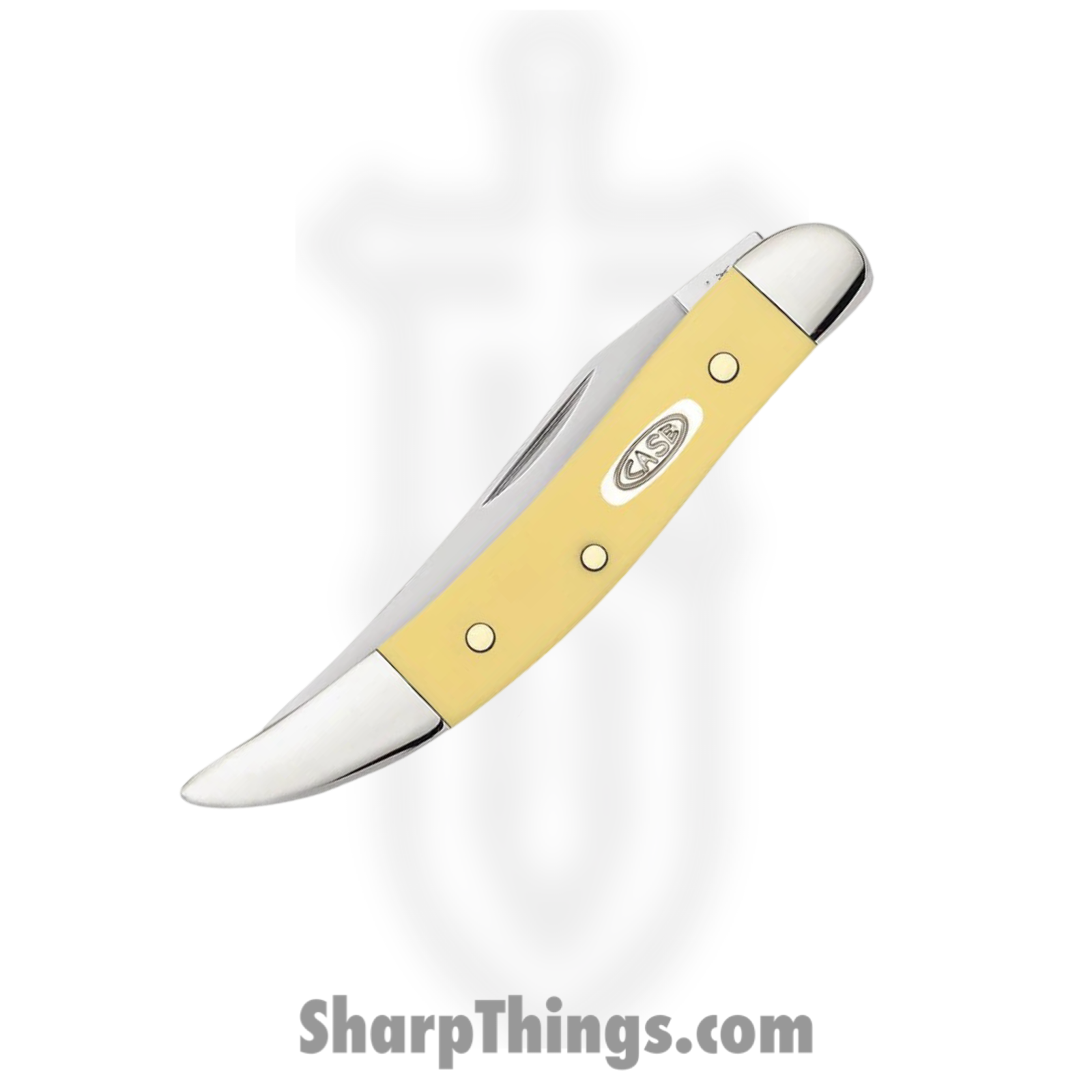 Case Cutlery - CA81095 - Small Texas Toothpick - Folding Knife - Tru-Sharp™ Stainless Polished Clip Point - Synthetic - Yellow - Image 3