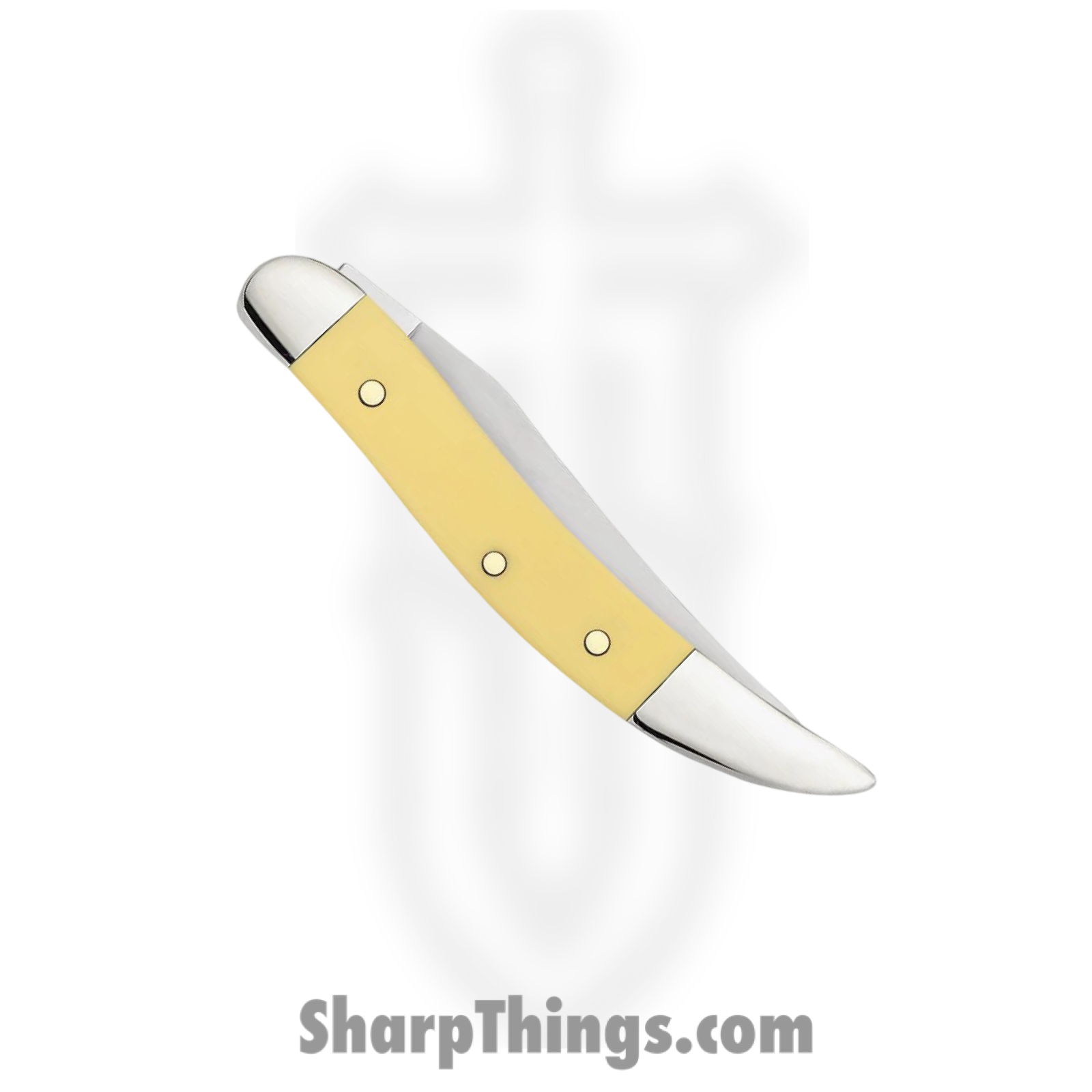 Case Cutlery - CA81095 - Small Texas Toothpick - Folding Knife - Tru-Sharp™ Stainless Polished Clip Point - Synthetic - Yellow - Image 4