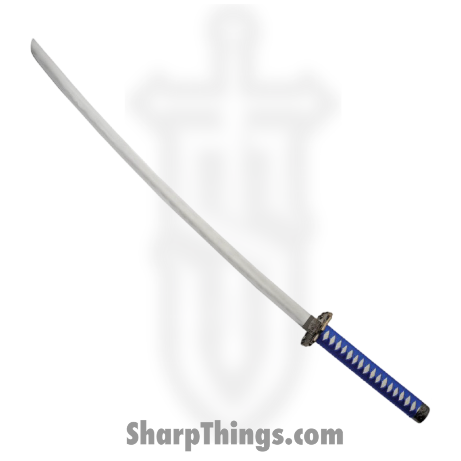 CMP - CN927030BL - Gold Dragon Samurai - Fixed Blade Knife - Carbon Steel Satin - Cord Wrapped - Blue