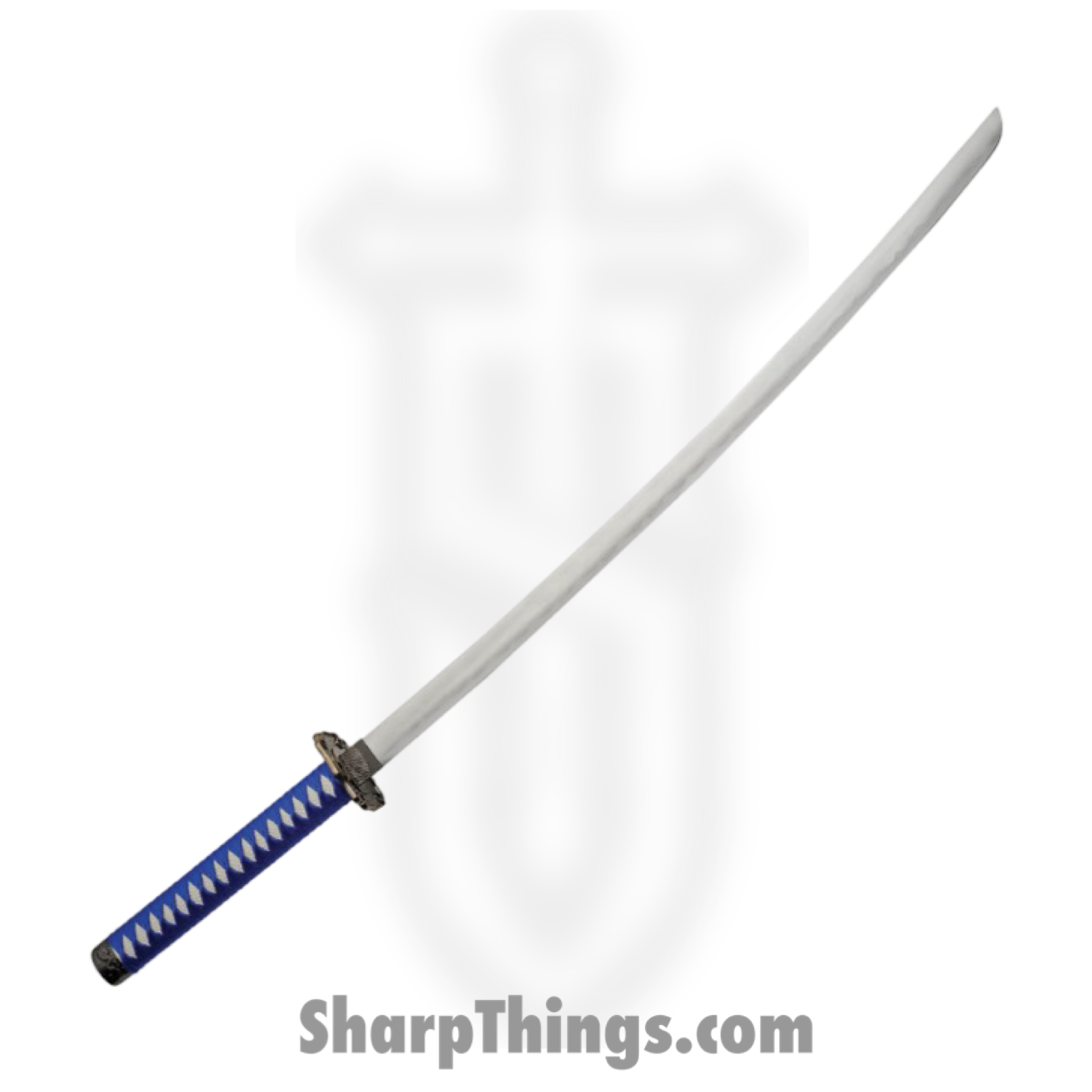 CMP - CN927030BL - Gold Dragon Samurai - Fixed Blade Knife - Carbon Steel Satin - Cord Wrapped - Blue - Image 2