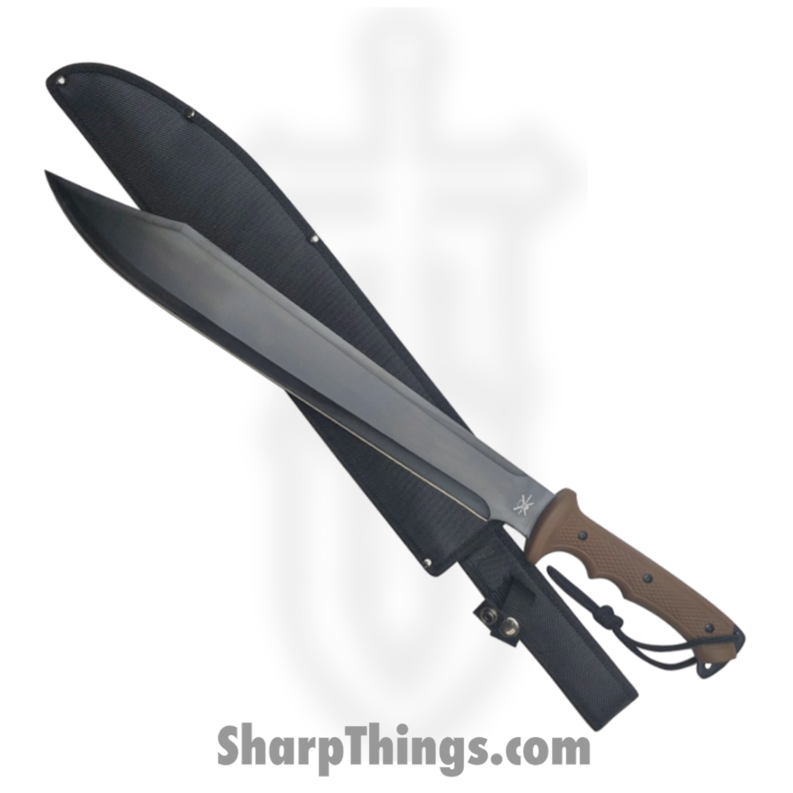 Frost Cutlery - FTX36BR - Machete - Fixed Blade Knife - Stainless Coated Clip Point - ABS - Brown