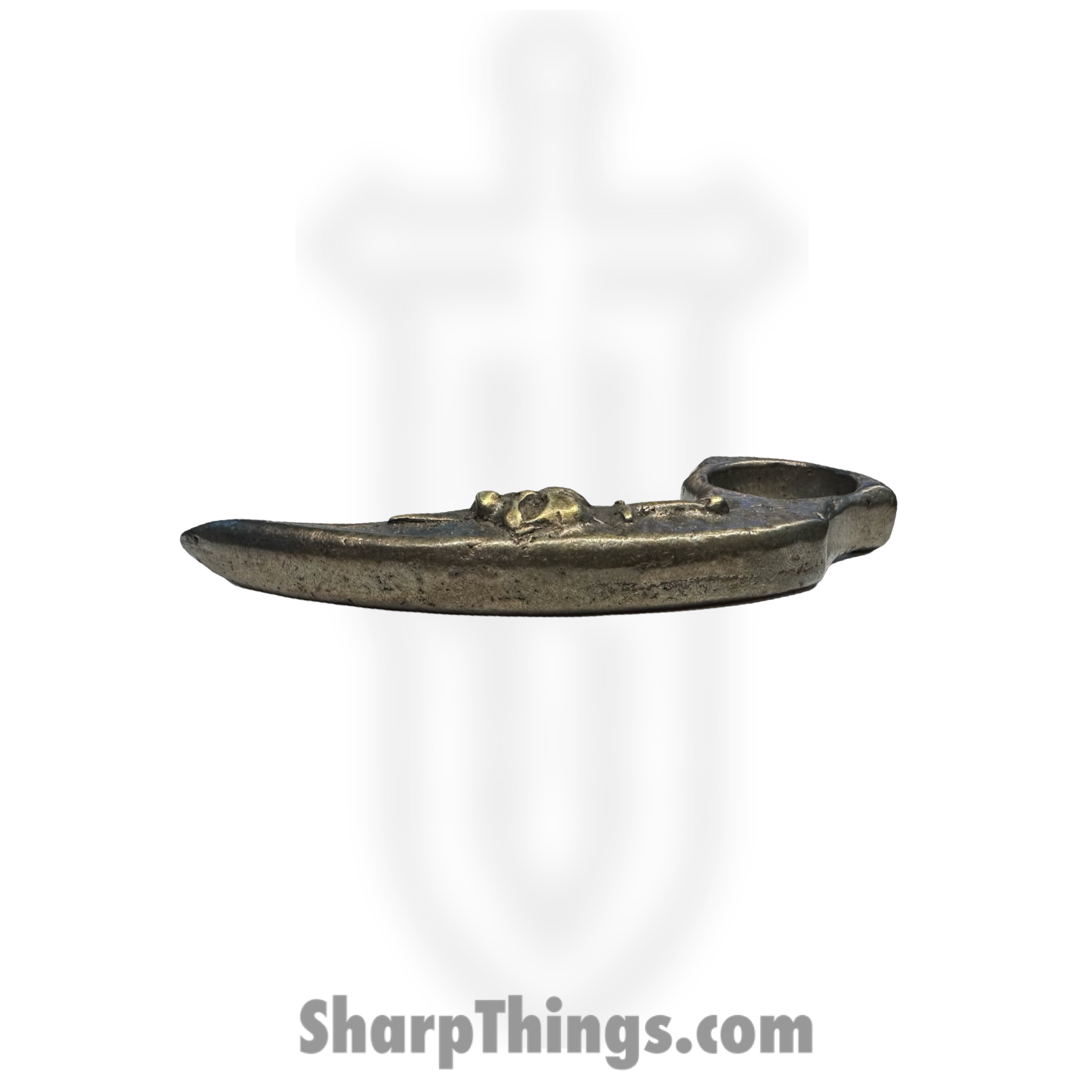 Heavy Barrel Designs - HB-ST-SKLDGB - Stinger Skull and Dagger - Cast - Brass - Natural - Image 4
