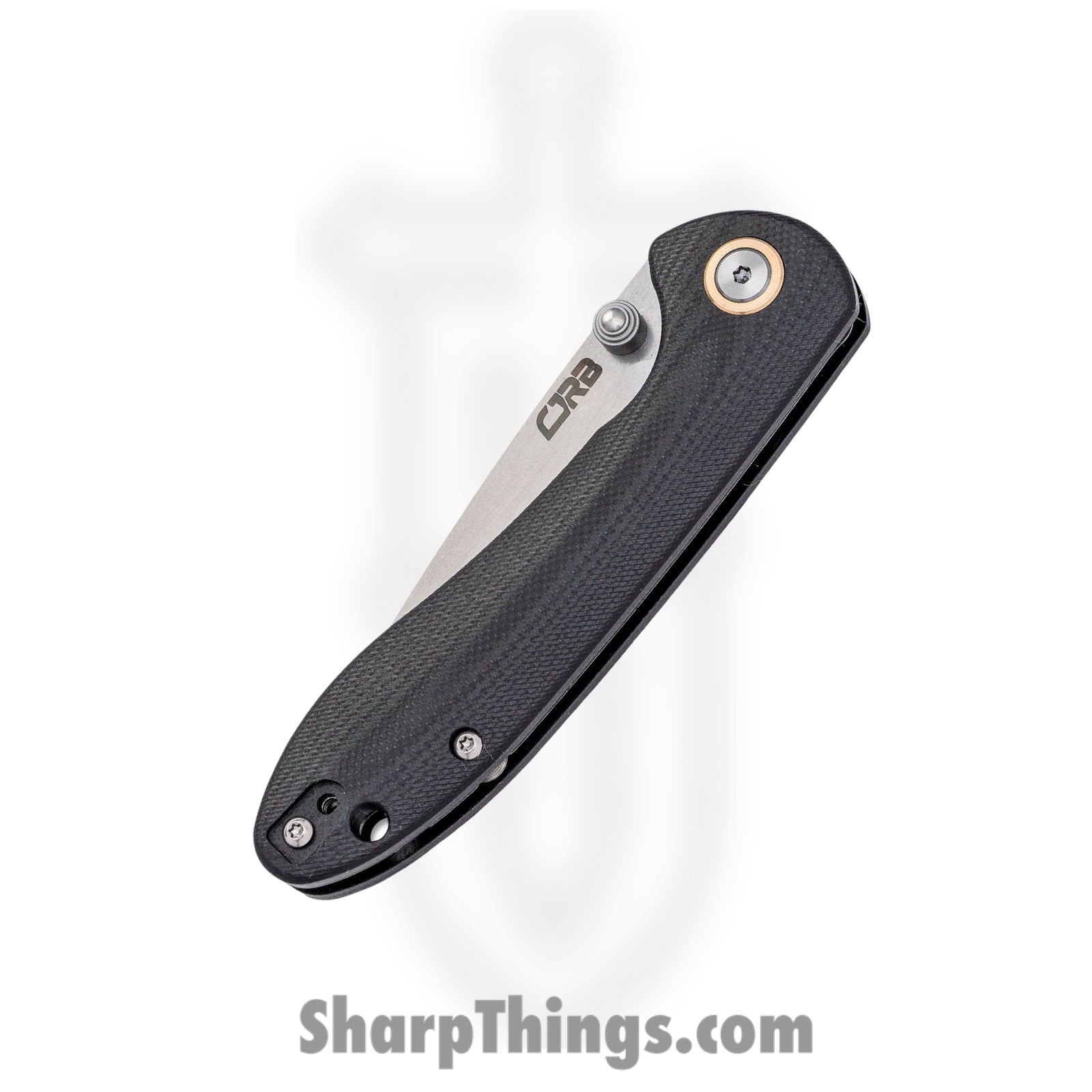 CJRB - J1912SBKC - Small Feldspar - Folding Knife - D2 Stonewash Drop Point - G10 - Black - Image 2