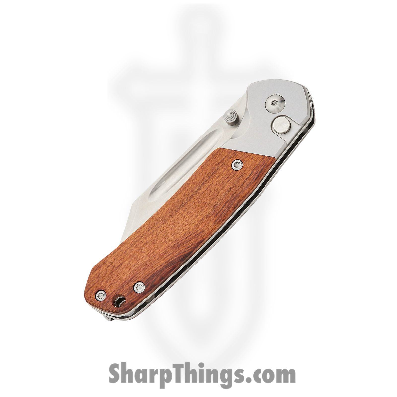 CJRB - J1942RW - Pyrite - Folding Knife - AR-RPM9 Polished Bowie - Rosewood with Steel Bolsters - Brown - Image 3