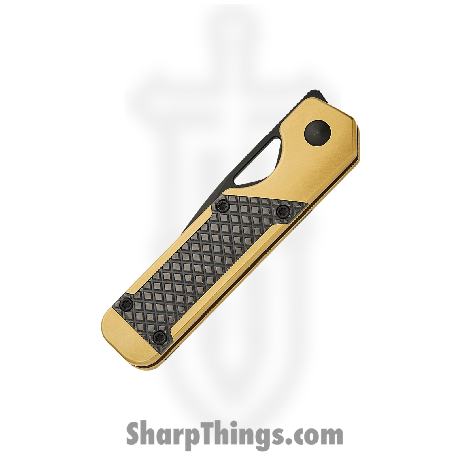 Kizer Cutlery - KI3634SA3 - Mini Militaw - Folding Knife - CPM S45VN Coated Drop Point - Titanium with Zalium Inlays - Gold Black - Image 3