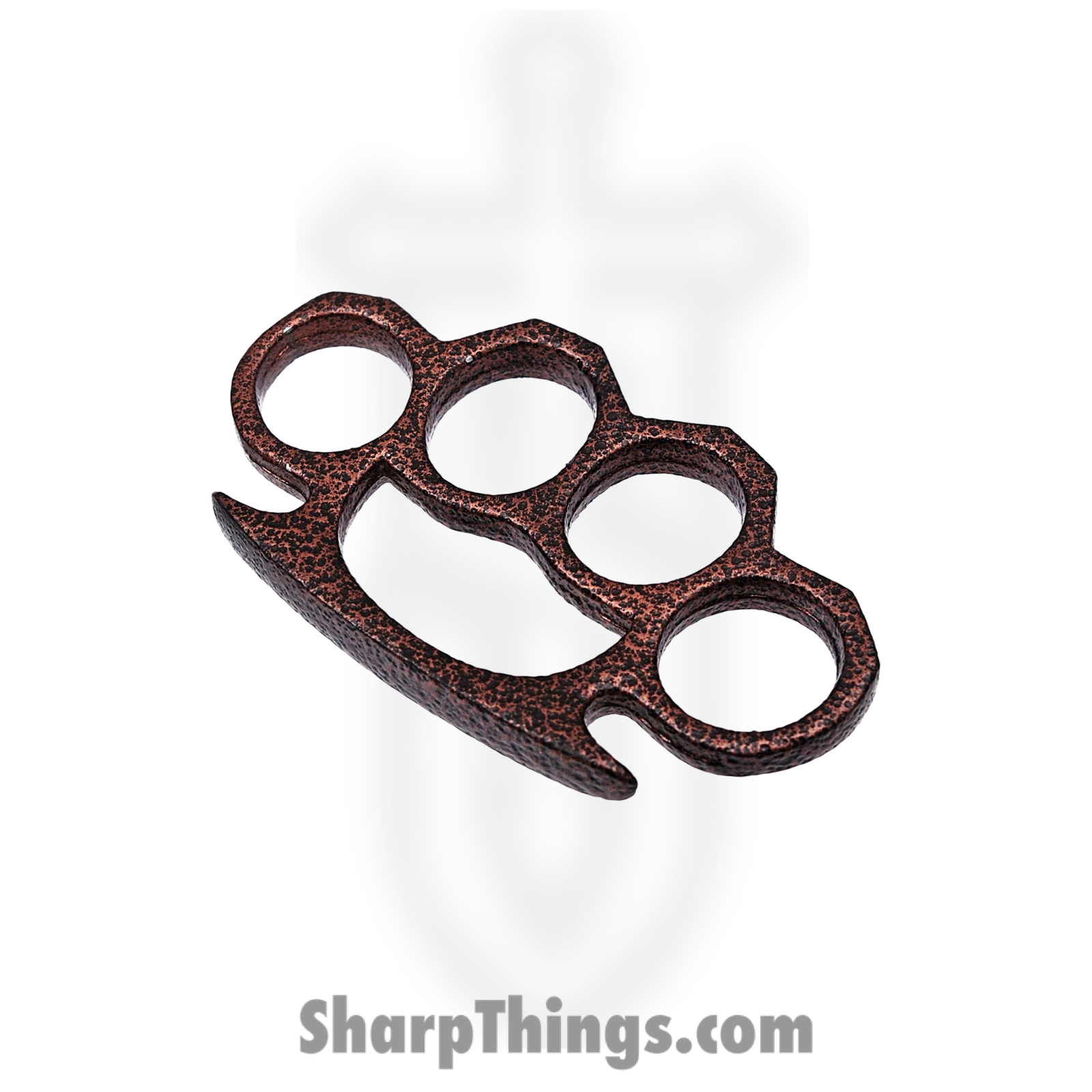 PTC - KN-01-CP - Knuckle Duster - Pitted - Solid Steel - Black Copper - Image 2