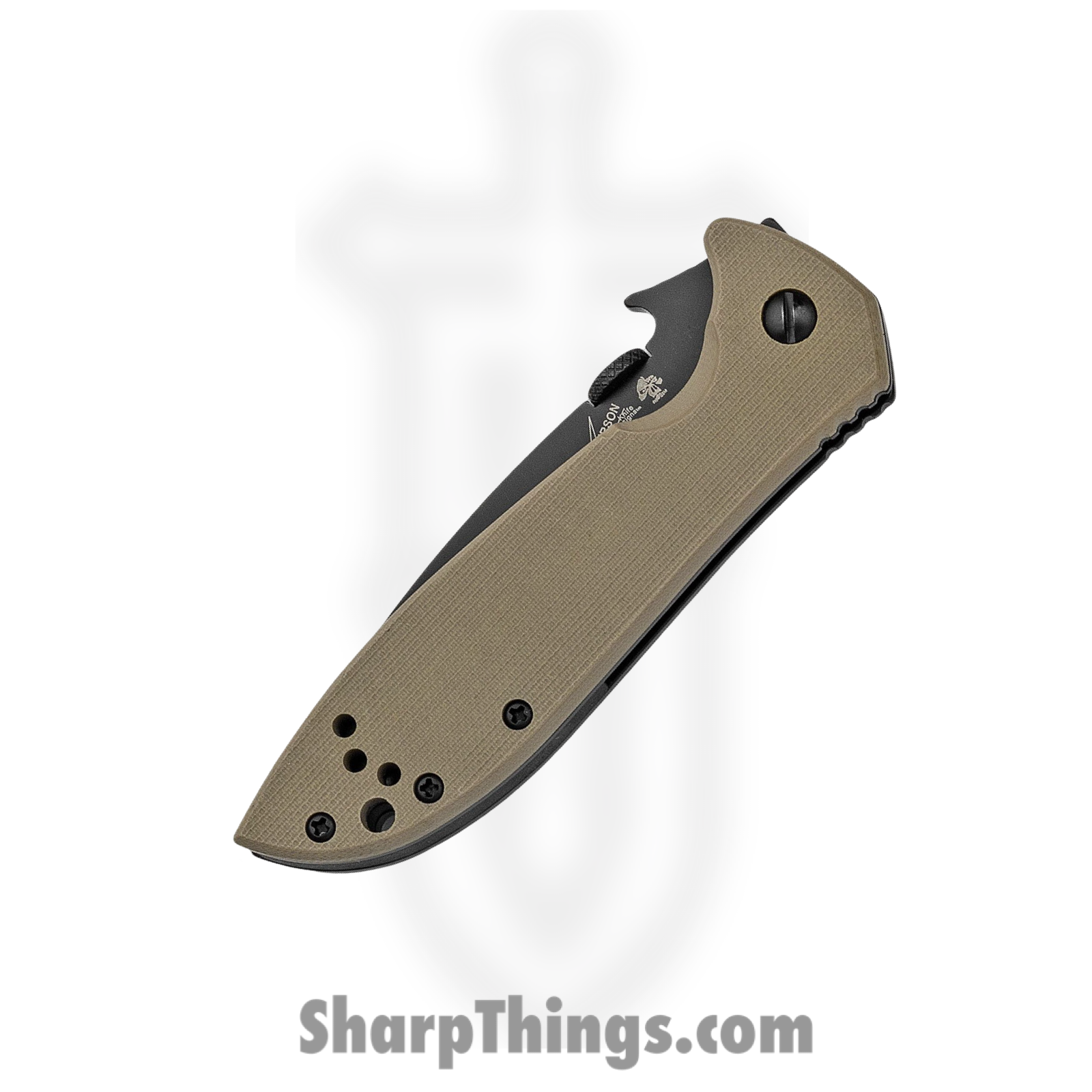 Kershaw - KS6054BRNBLK - Emerson CQC-4K - Folding Knife - 8Cr14MoV Coated Spear Point - G10 410 Stainless - Tan Black - Image 2