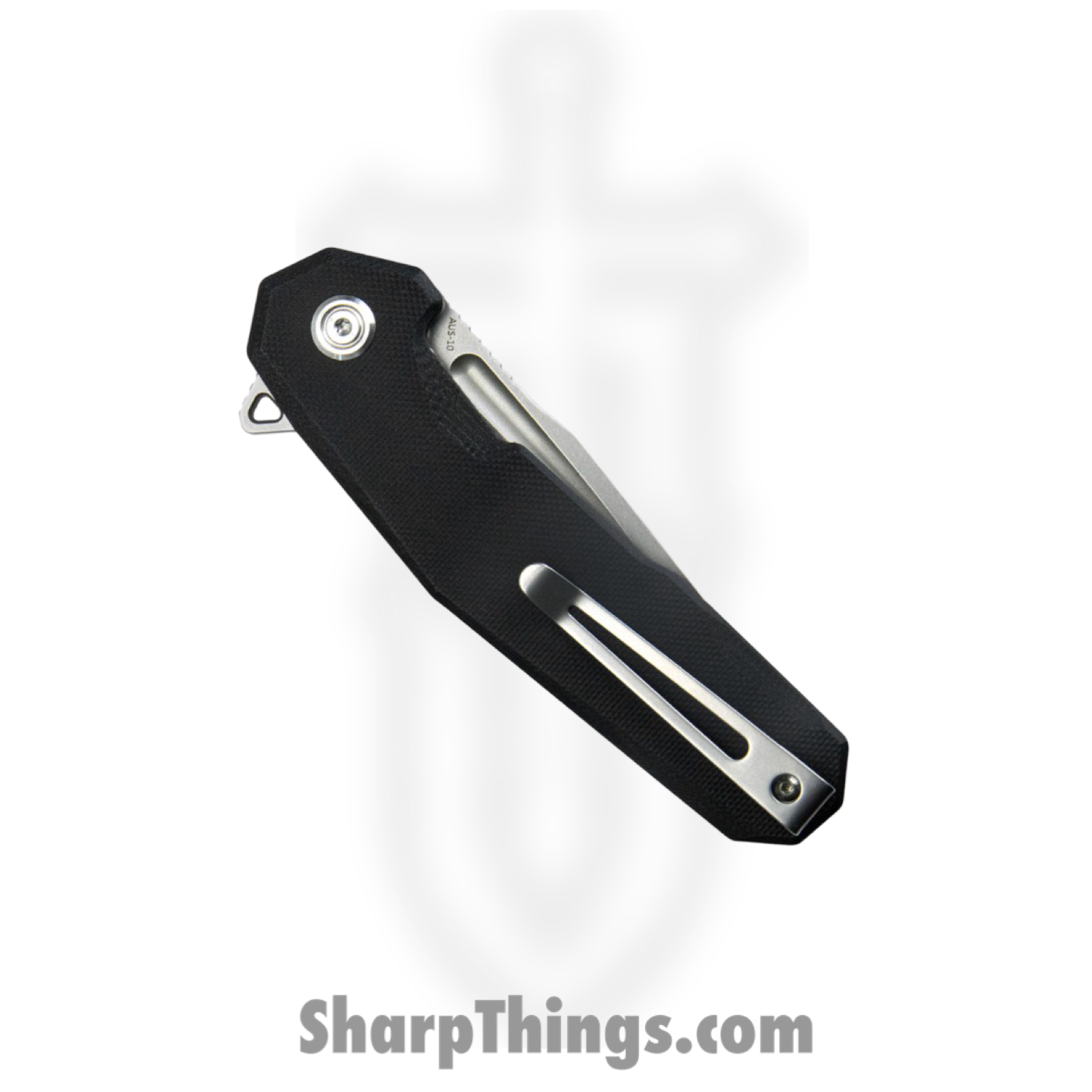 Kubey - KUB237G - Carve Nest - Folding Knife - D2 Blasted Tanto - G10 - Black - Image 3
