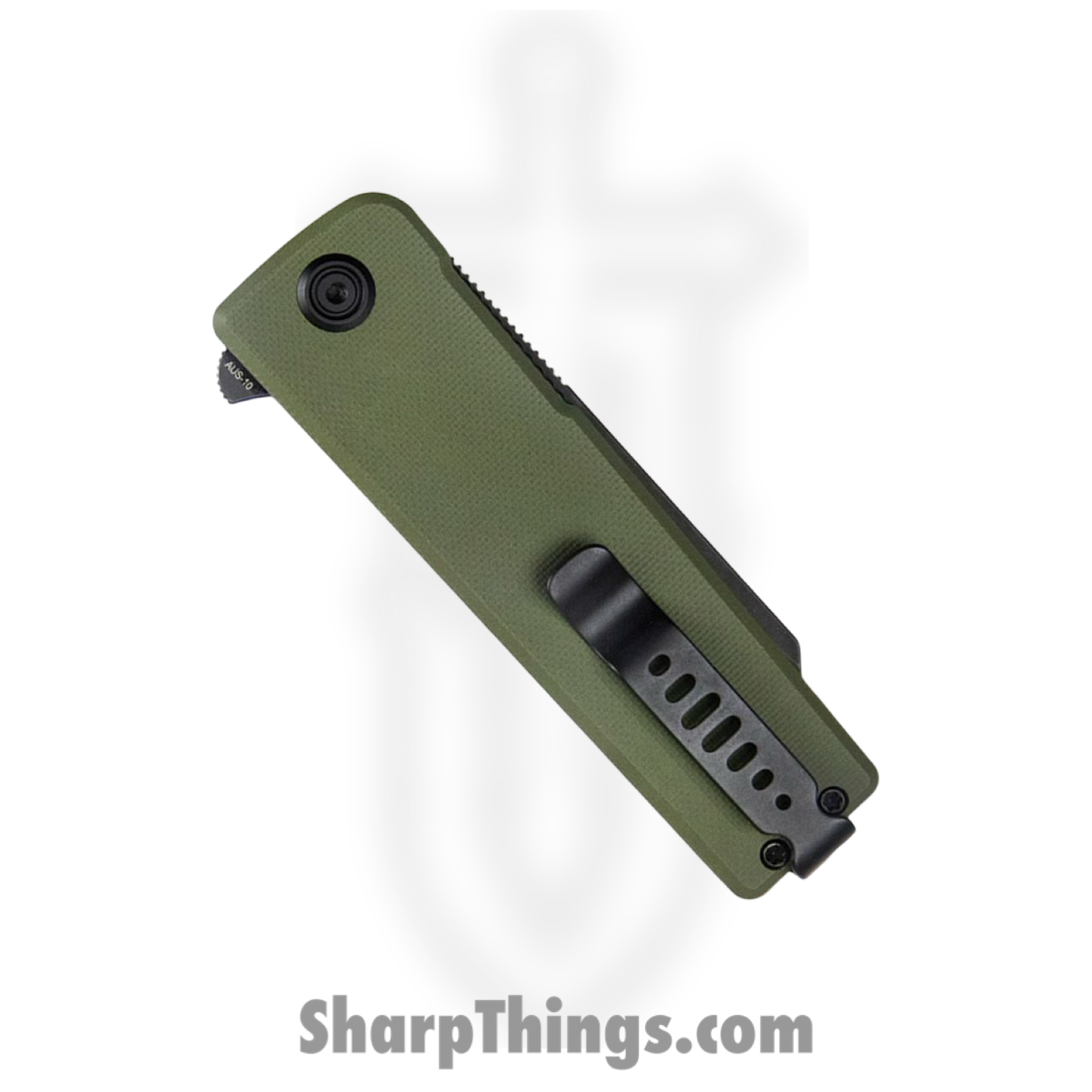 Kubey - KUB317C - Sailor - Folding Knife - AUS-10A Stonewash Sheepsfoot - G10 - OD Green - Image 3