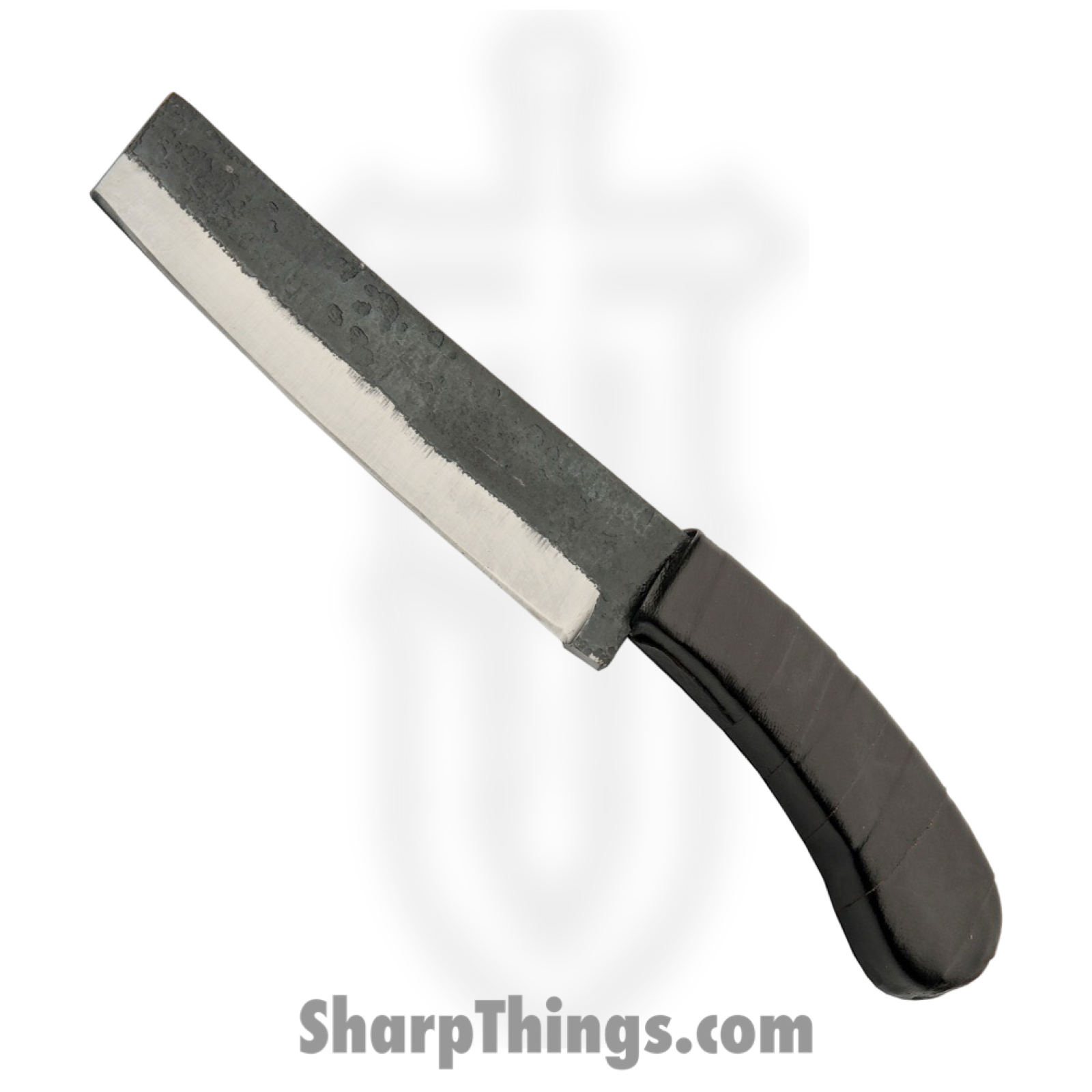Rite Edge - PA203475 - Forged Chopper - Fixed Blade Knife - Carbon Steel Coated Cleaver - Leather Wrapped - Black