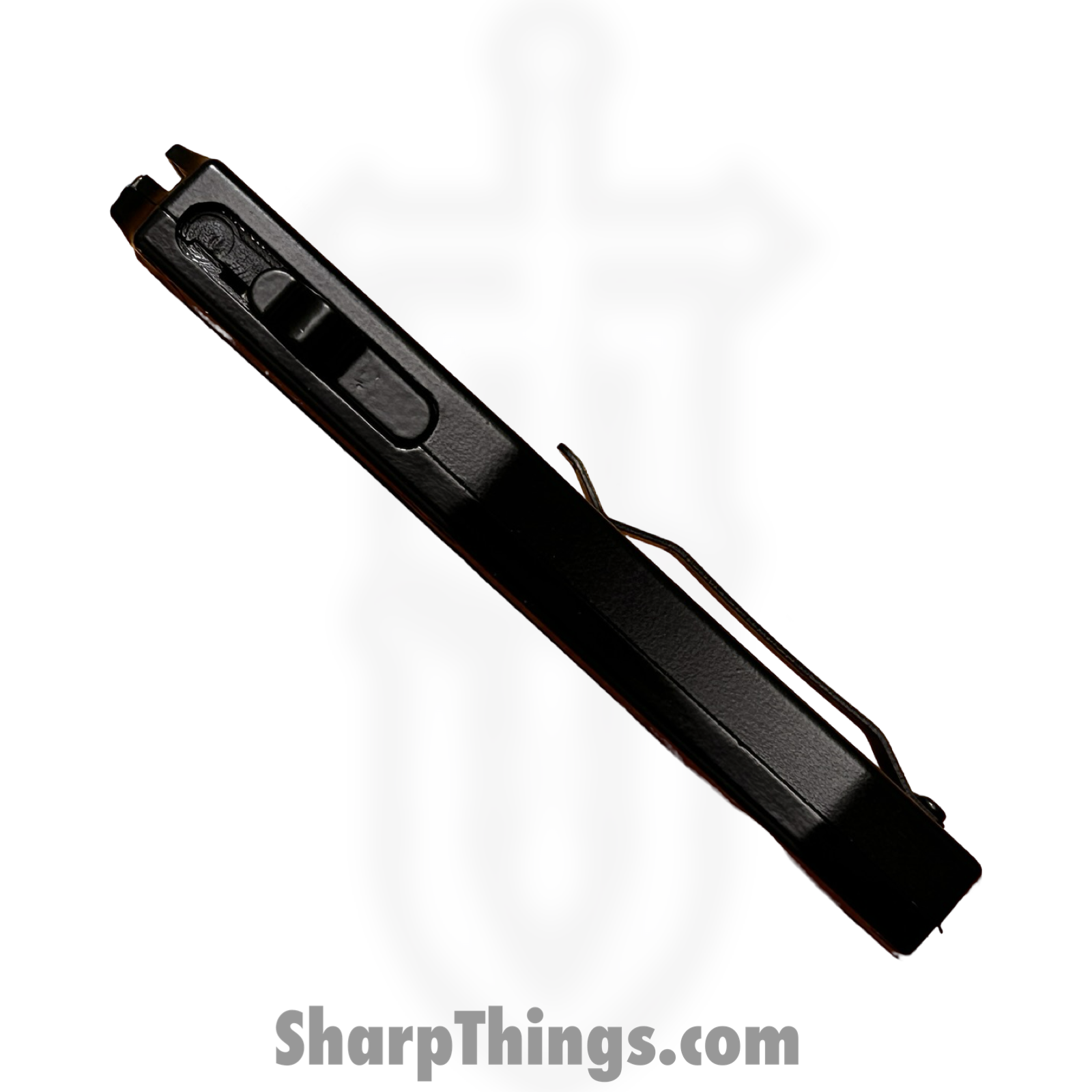 PTC - A1 - OTF Auto - Stainless Two Tone Drop Point - Aluminum CF Insert - Black - Image 4