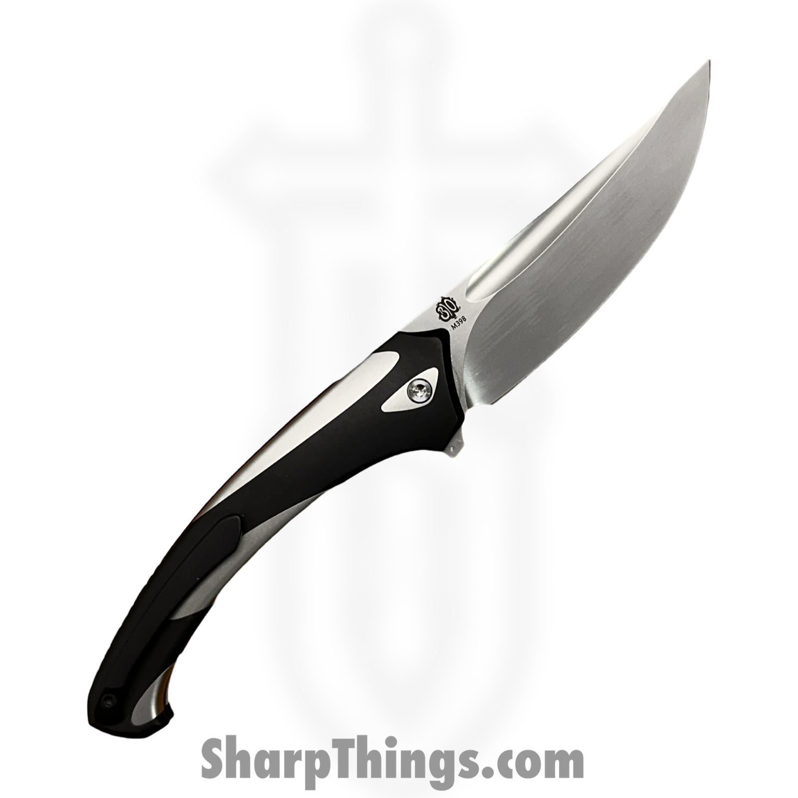 Poikilo Blade - Orca-S - Orca "Killer Whale" - Folding Knife - Bohler M398 Stonewash Drop Point - Titanium - Black/White - Image 13
