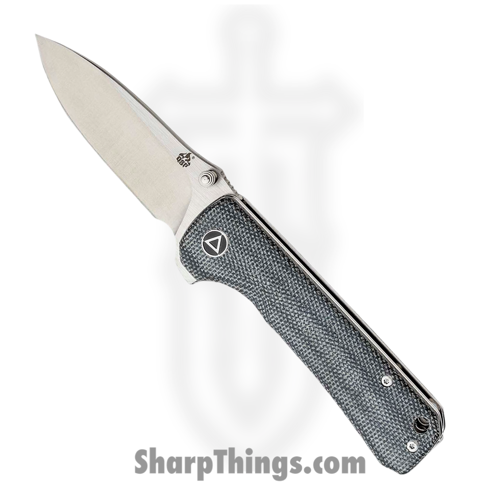 QSP - QS131J - Hawk - Folding Knife - 14C28N Satin Drop Point - Micarta - Black