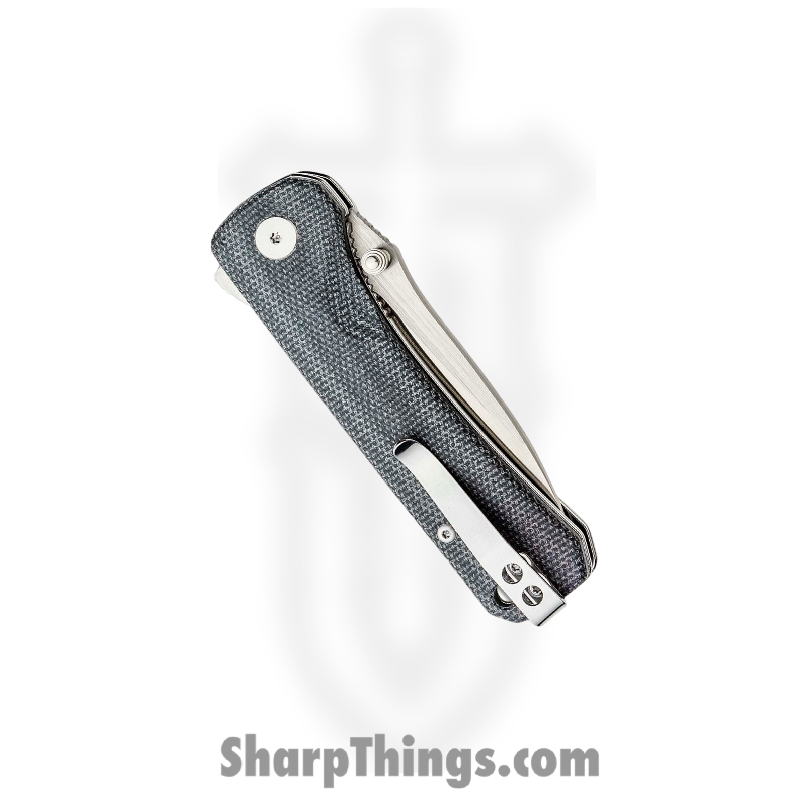 QSP - QS131J - Hawk - Folding Knife - 14C28N Satin Drop Point - Micarta - Black - Image 3