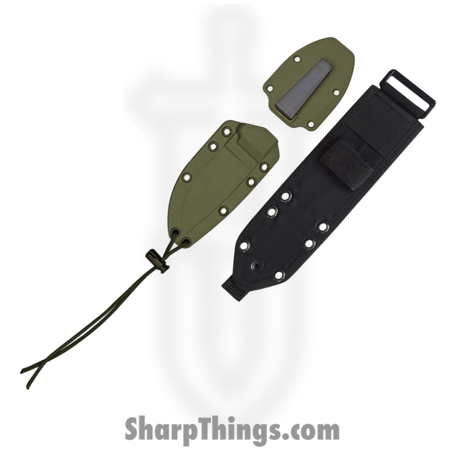 ESEE - RC3MILS - Model 3MIL - Fixed Blade Knife - 1095 HC Coated Drop Point - Micarta - OD Green - Image 2